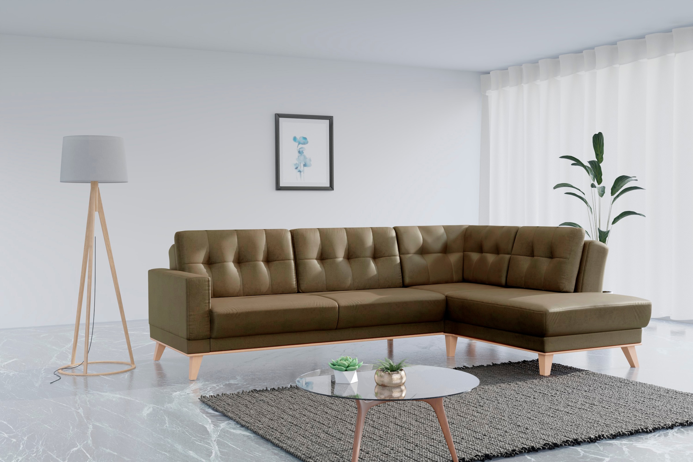 sit&more Ecksofa "Lavida L-Form", wahlweise mit Kippfunktion und Bettkasten günstig online kaufen