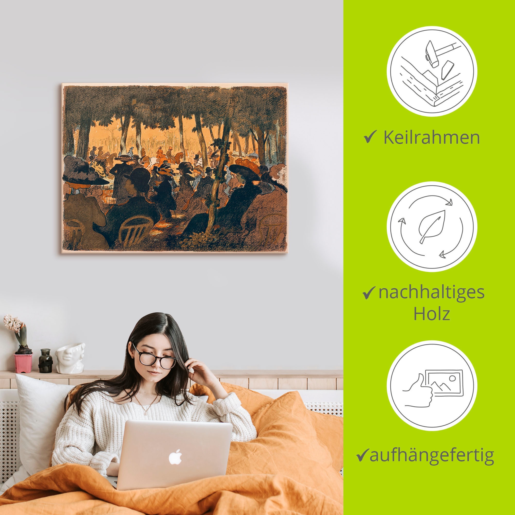 Artland Wandbild »Menschen im Park«, Gruppen & Familien, (1 St.), als Alubild, Leinwandbild, Wandaufkleber oder Poster in versch. Größen