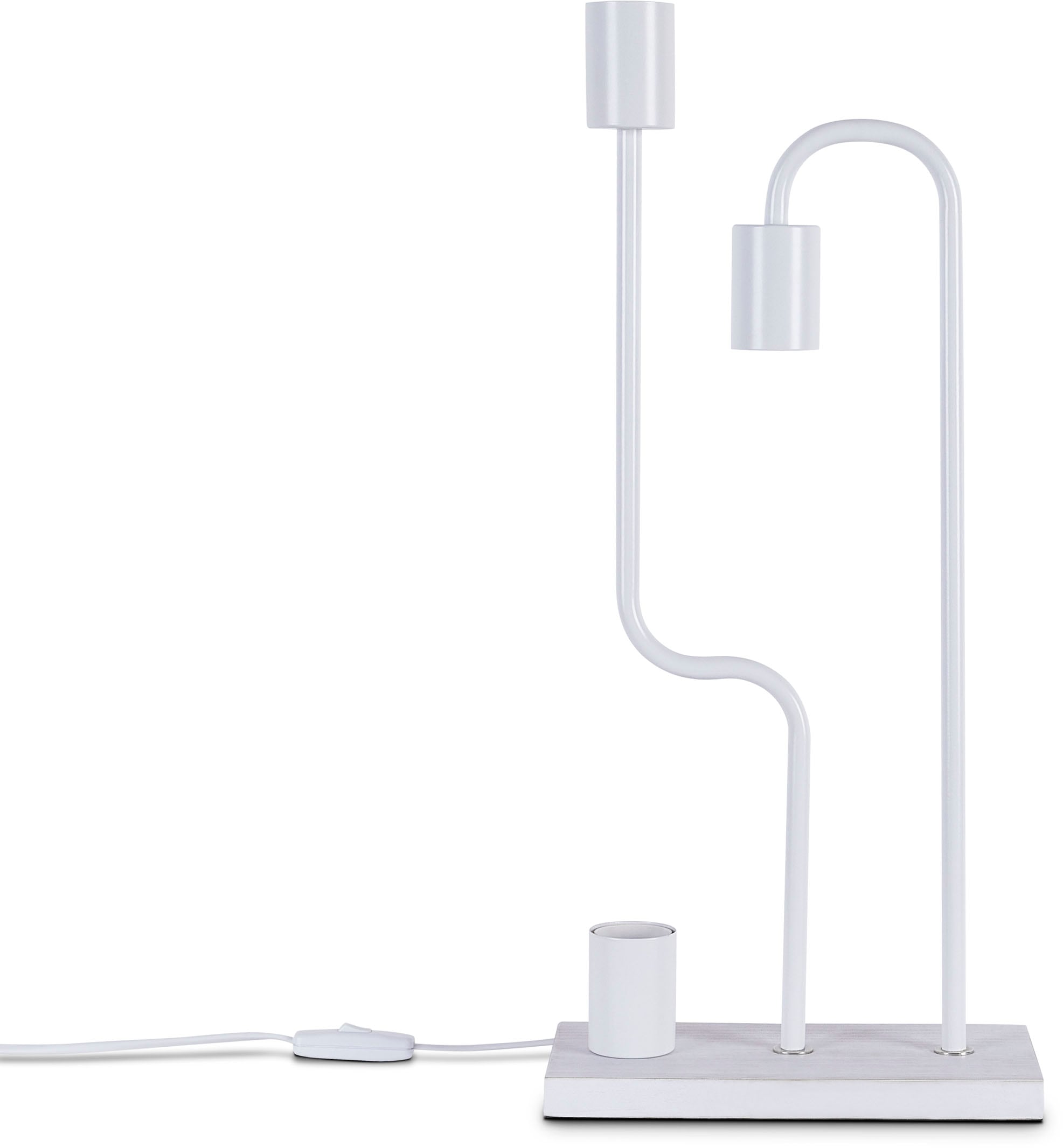 PACO HOME Tischleuchte "GERALT", weiß, H: 53cm