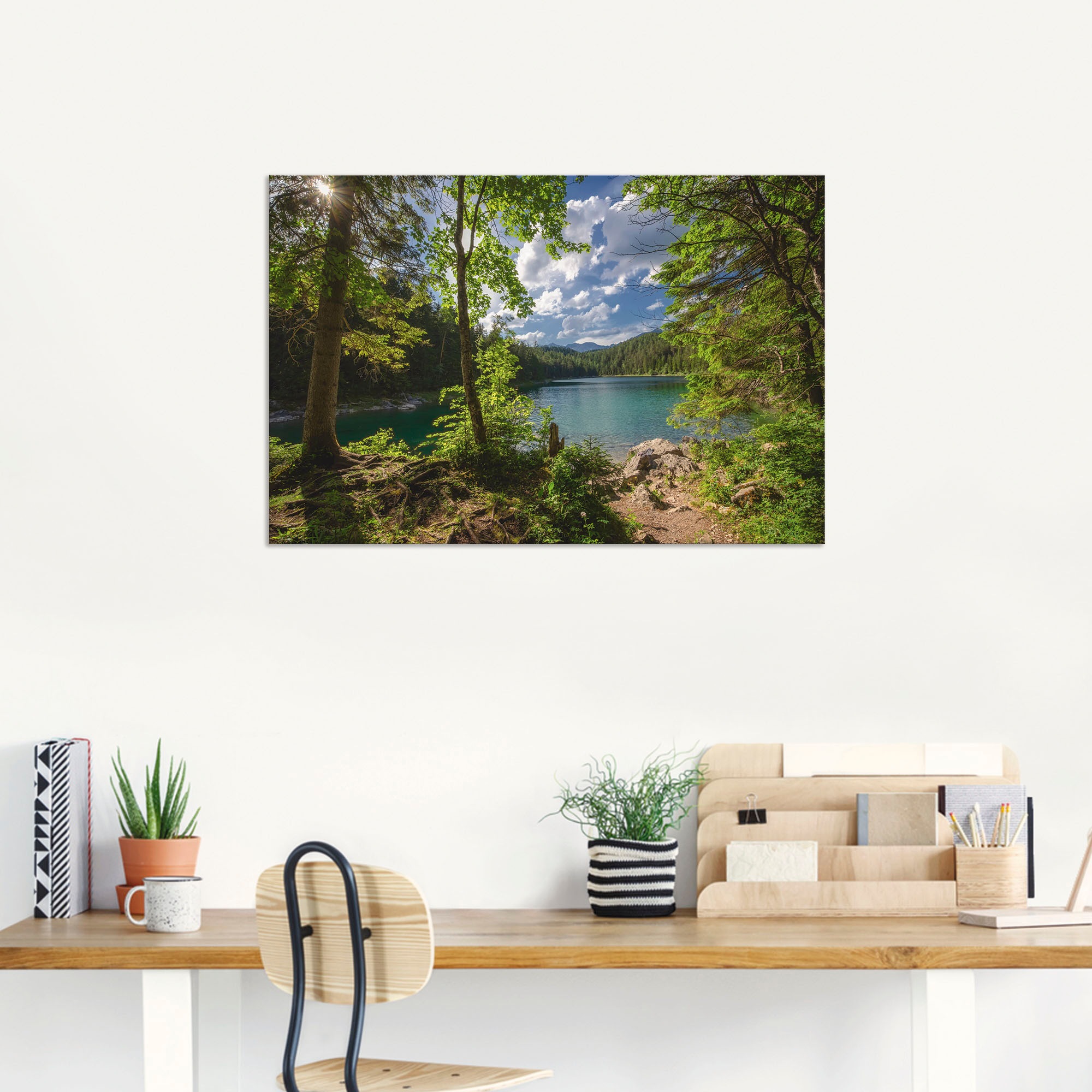 Artland Wandbild »Eibsee«, Gewässer, (1 St.), als Alubild, Outdoorbild, Leinwandbild in verschied. Größen