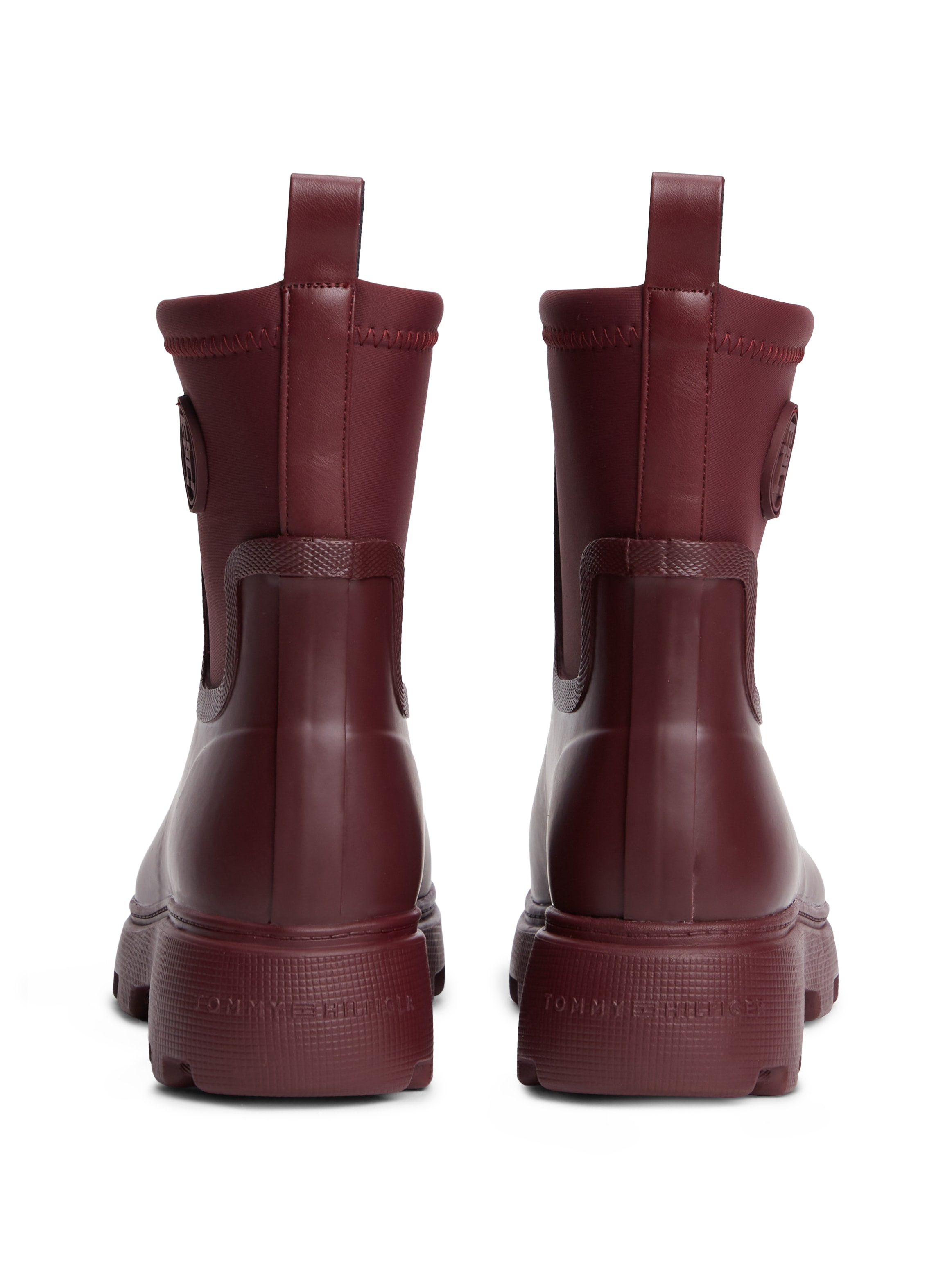 Tommy Hilfiger Gummistiefelette »TH STAMP WARM ANKLE RAIN BOOT«  Blockabsatz, Regenboots mit TH-Logoemblem