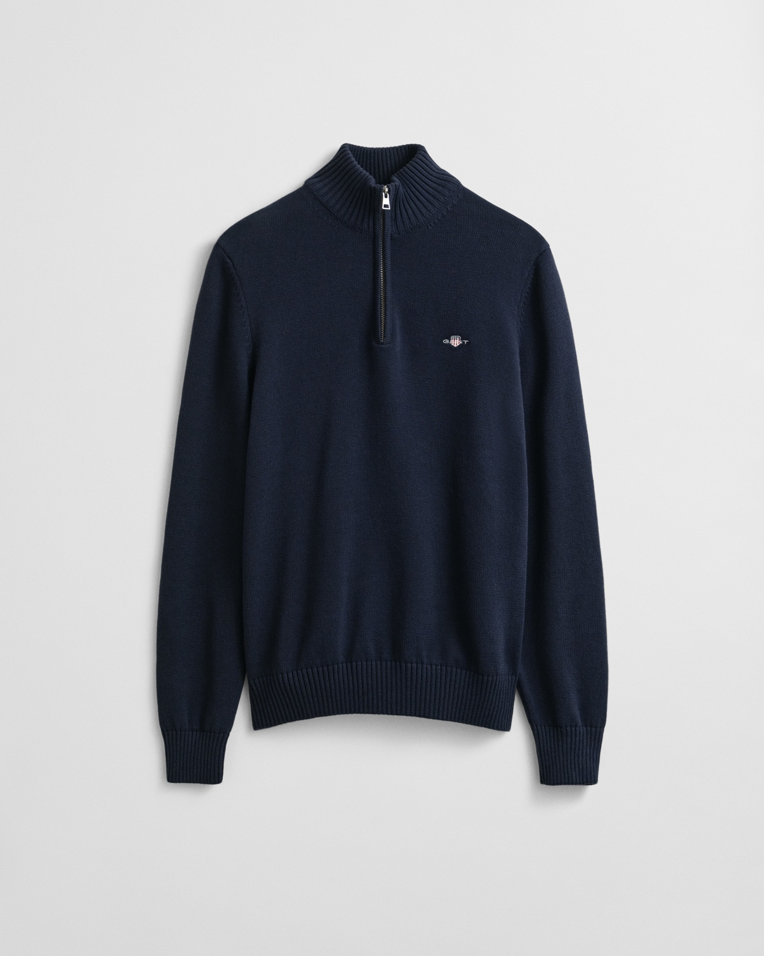 Gant Troyer »CASUAL COTTON HALF ZIP«, mit grafischer Logostickerei auf der Brust
