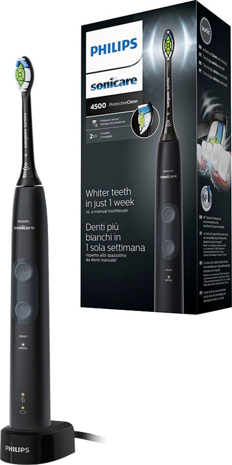 Philips Sonicare Elektrische Zahnbürste »ProtectiveClean 4500 HX6830/44«, 1 St. Aufsteckbürsten, mit Schalltechnologie und 2 Putzprogrammen, inkl. Ladegerät