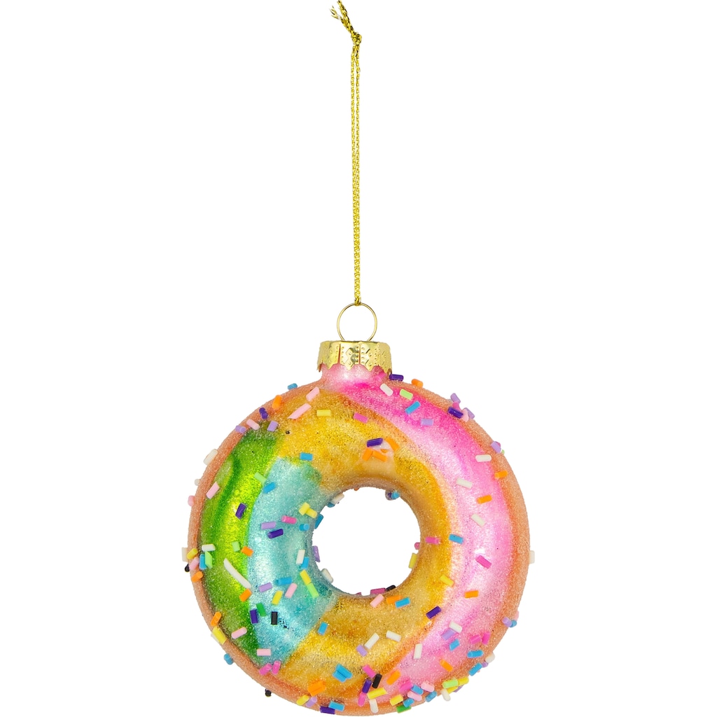 Leonique Christbaumschmuck »Donut Reuben, Weihnachtsbaumkugel aus Glas«, (Set, 3 tlg.)