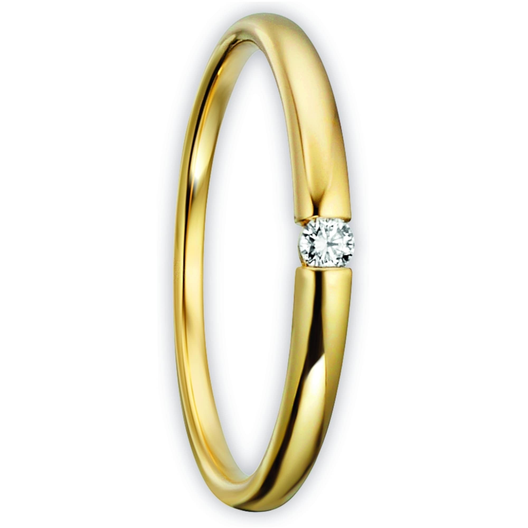 Schmuck 04 Diamantring »0 Gold Ring 585 ELEMENT Brillant Diamant Damen ONE Gelbgold« ct aus