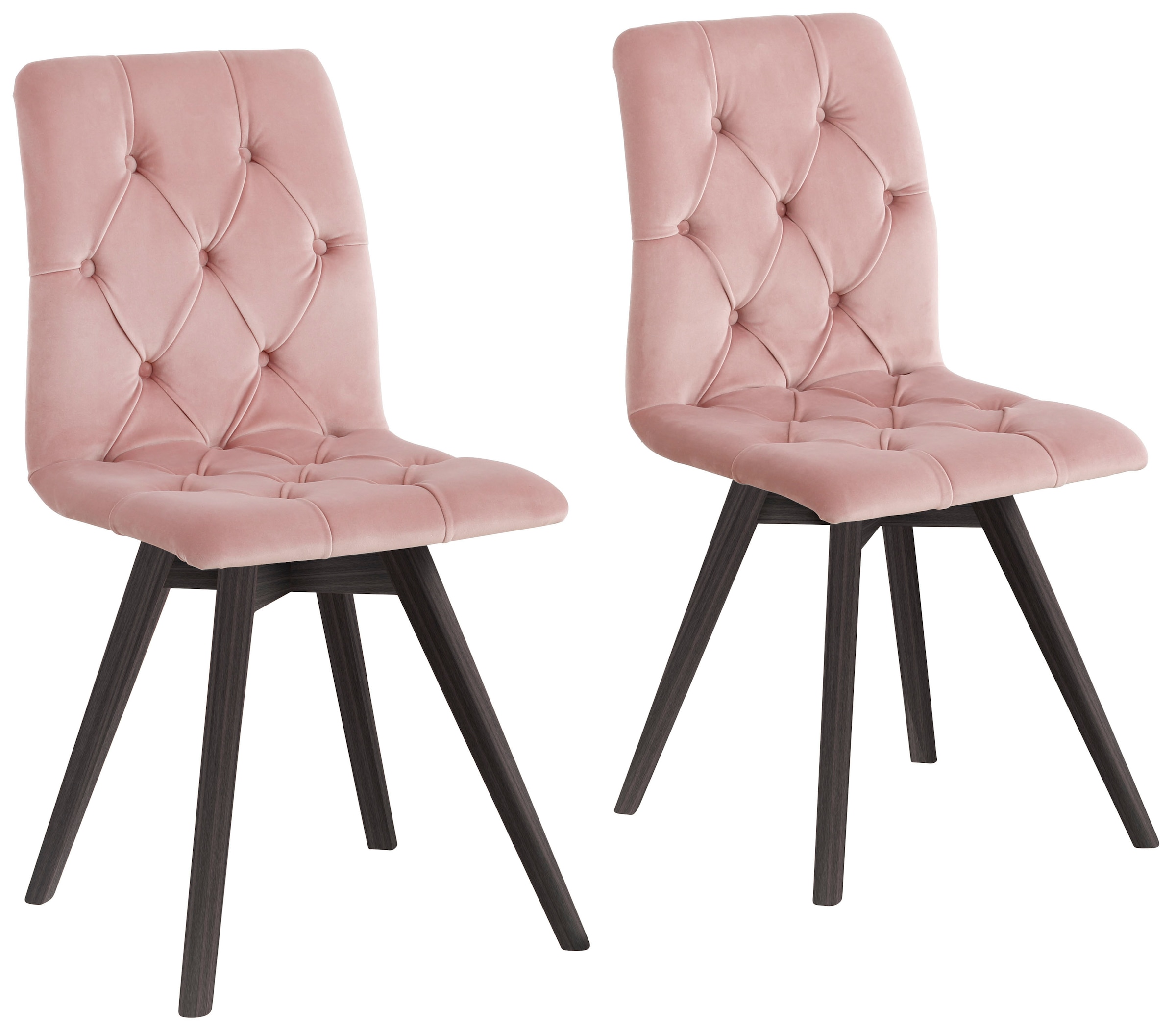 andas Esszimmerstuhl »Rania«, (Set), 2 St., Samtoptik, mit Massivholzbeinen günstig online kaufen