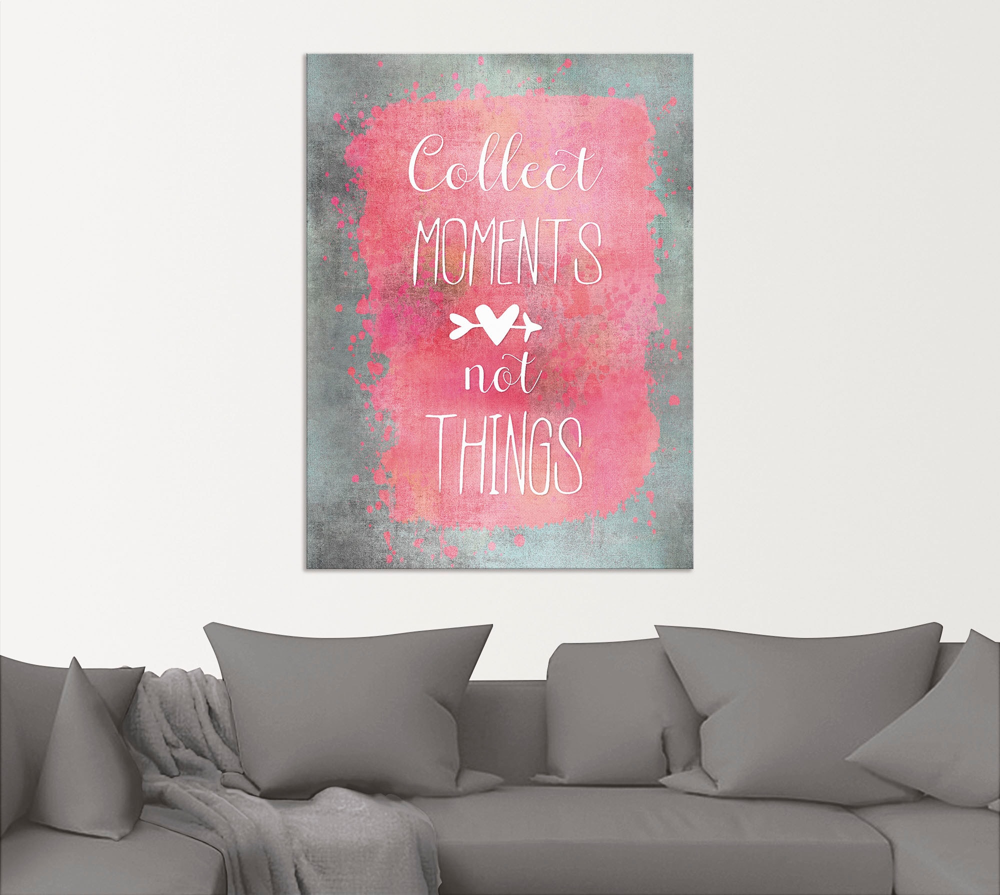 Artland Wandbild »Momente« Sprüche & Texte 1 Stk. tlg. für Innen- und Außenbereich geeignet, Outdoorbild