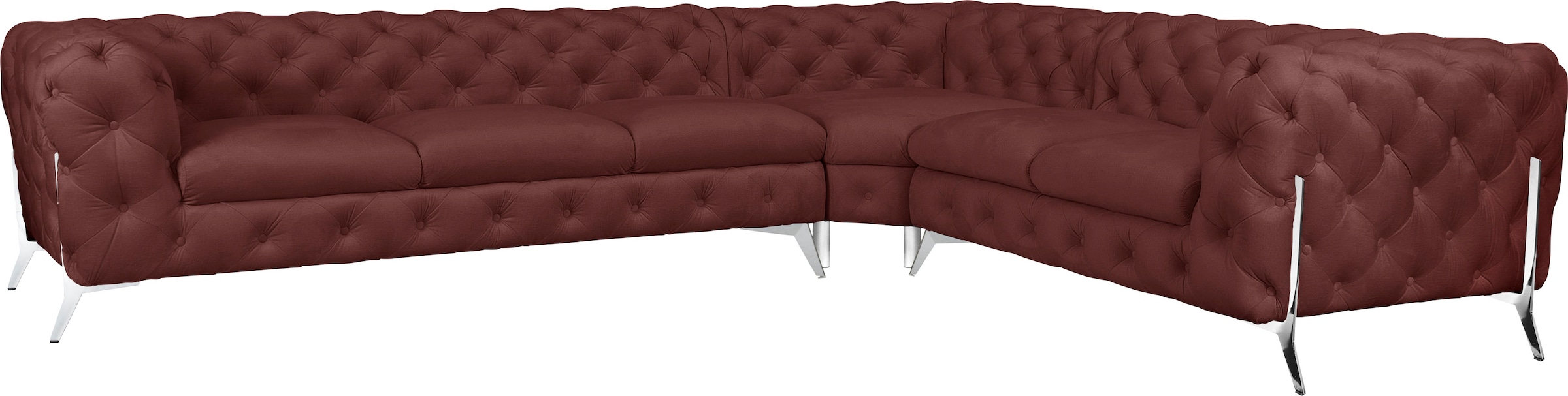 Home affaire Chesterfield-Sofa »Amaury L-Form« großes Ecksofa, Chesterfield günstig online kaufen