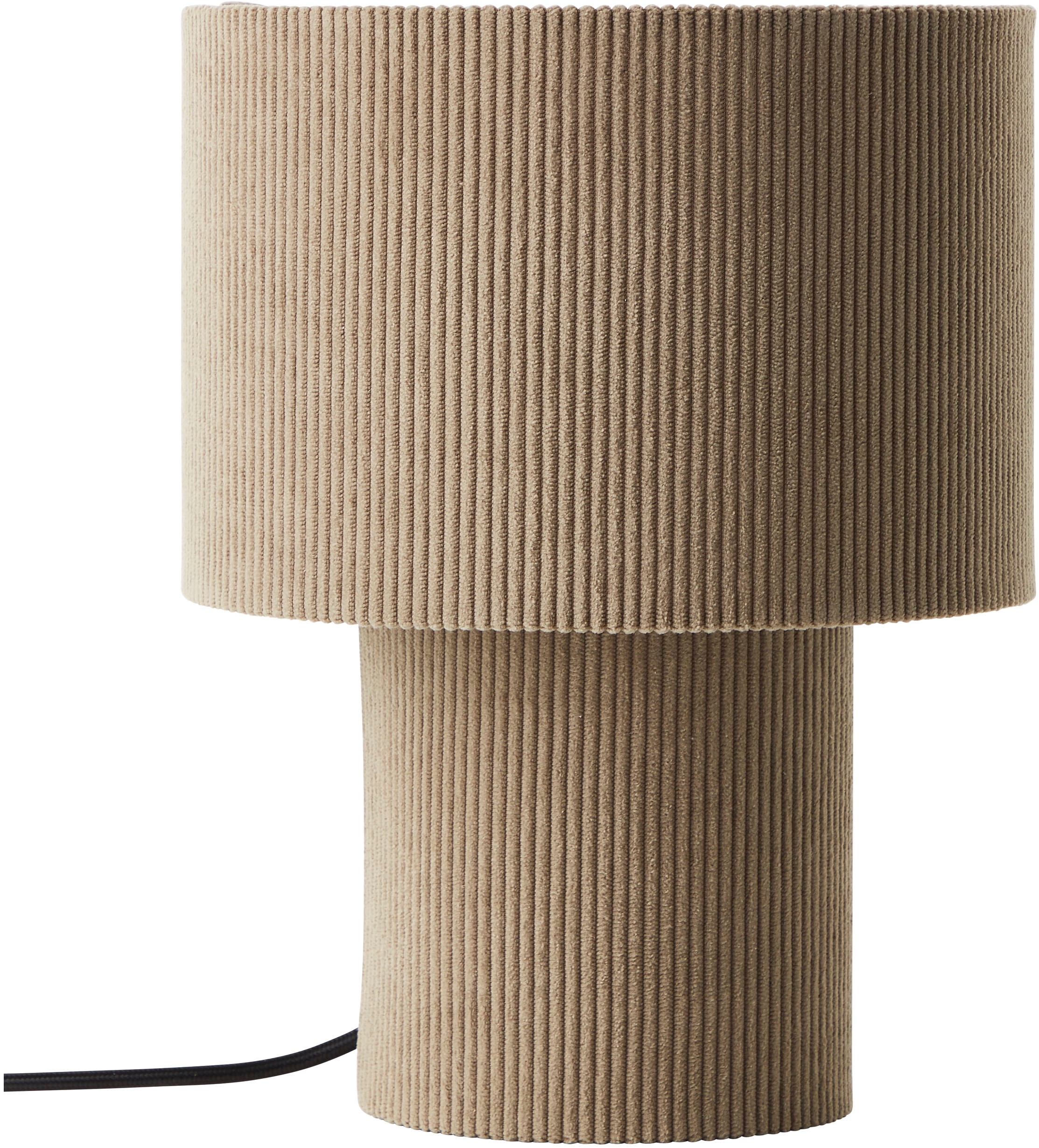 LeGer Home by Lena Gercke Tischleuchte »Kathleen Cordleuchte«, 1 flammig, Cordstoff, H 30 cm, Ø 23 cm, E27, Cord, Stoffleuchte, Tischlampe