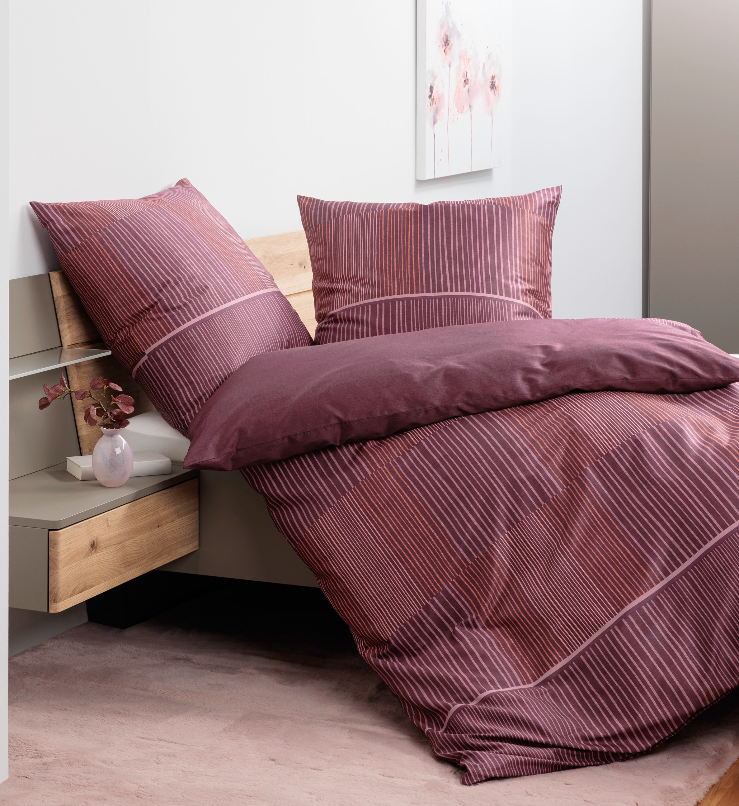 Janine Bettwäsche »Mako-Satin98125 06«, mit Reissverschluss günstig online kaufen