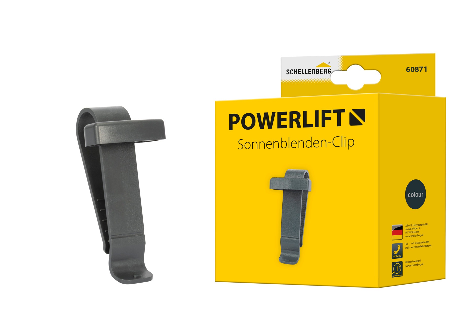 SCHELLENBERG Halterung »Powerlift Sonnenblenden-Clip« für Handsender von Garagentorantrieben, Montage an der Sonnenblende