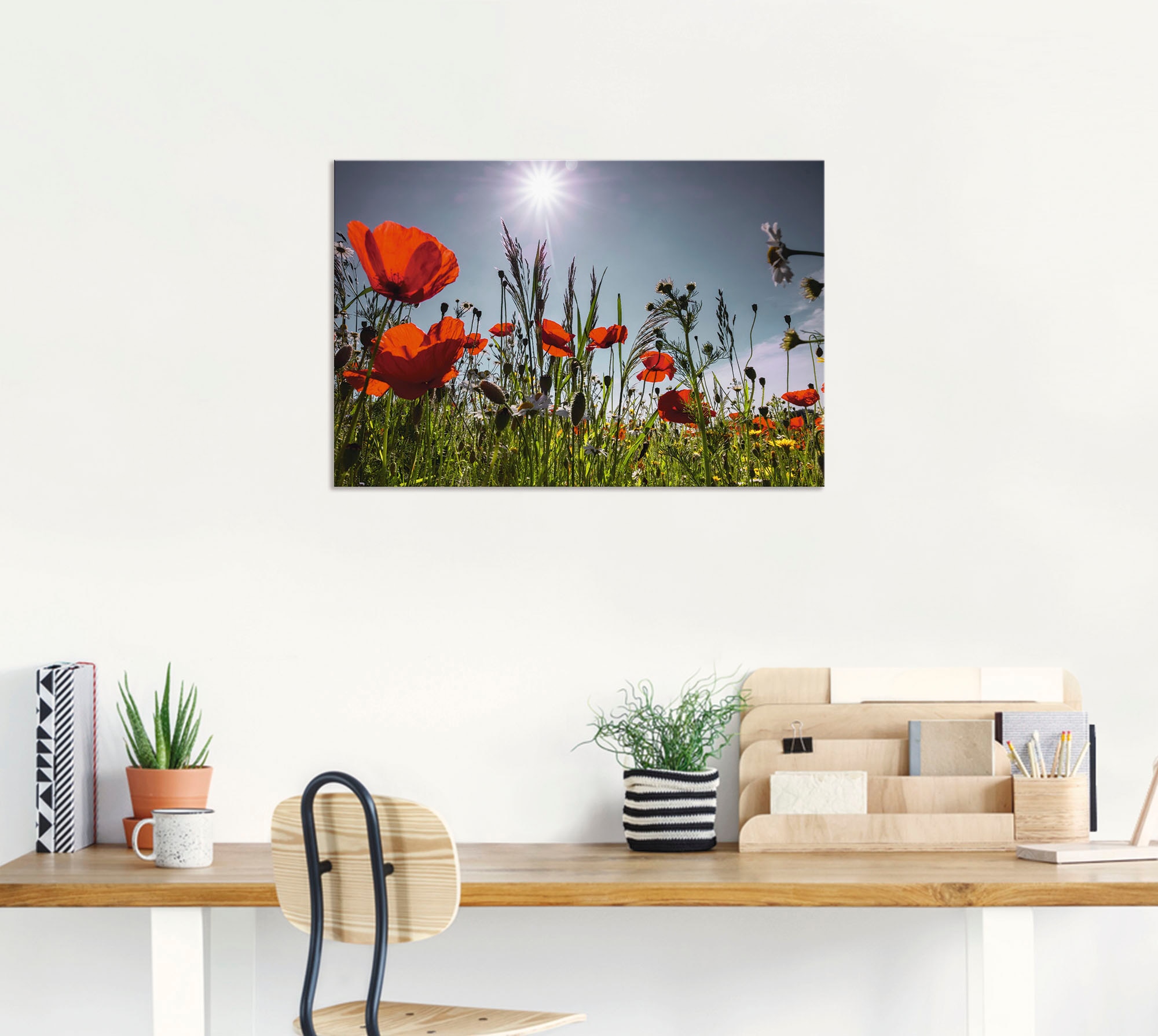 Artland Wandbild »Mohnblumenwiese«, Blumenwiese, (1 St.), als Alubild, Outdoorbild, Leinwandbild, Poster in verschied. Größen