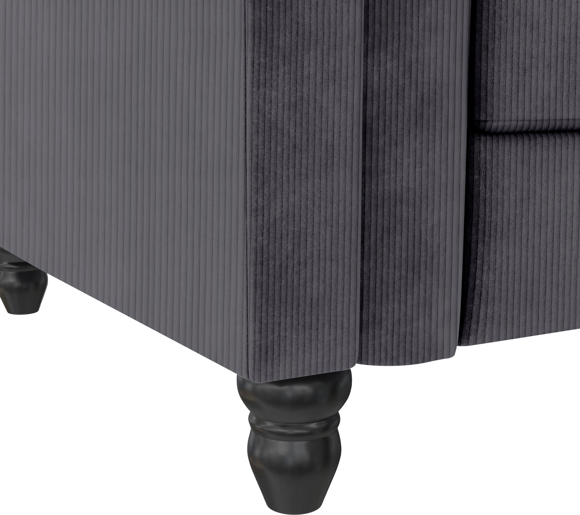 Dorel Home Ecksofa »Felix II, L-Form, Schlafsofa 241cm (Liegefl. 108/195 cm),«, verstellb. Rückenlehne, Recamiere wechselbar, Cord