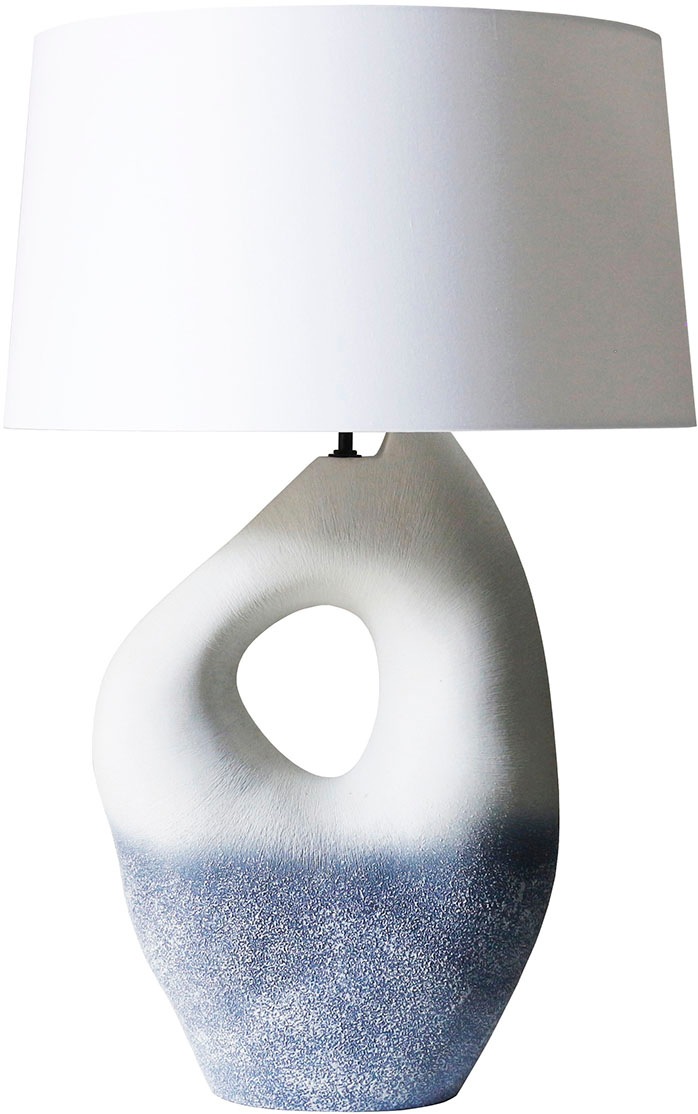 SalesFever Tischleuchte »Keramik« E27 1 Stk. mit handbemalter Keramik-Basis günstig online kaufen