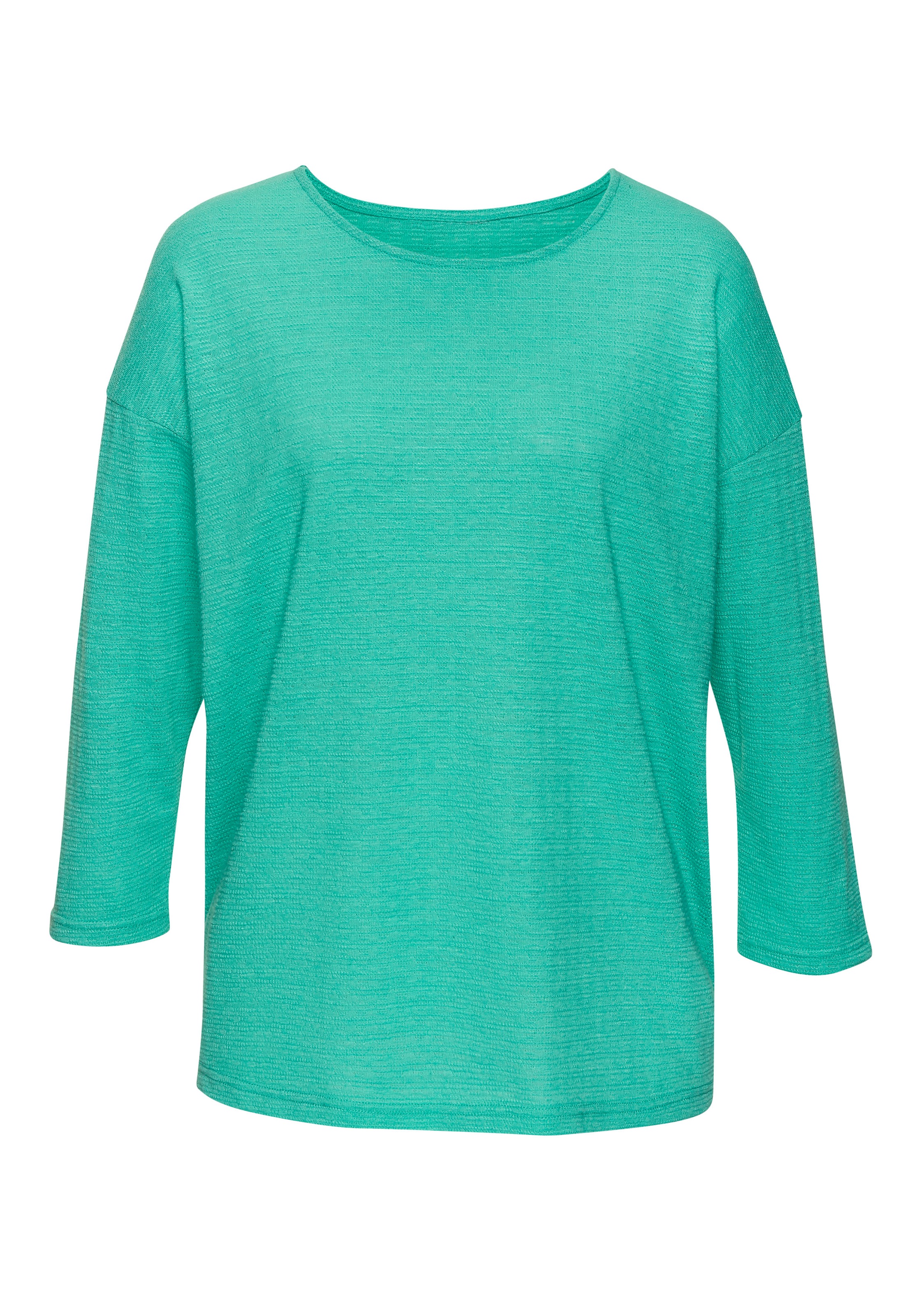 Vivance Langarmshirt »mit modischer Struktur«, aus bügelfreier Qualität mit Baumwolle