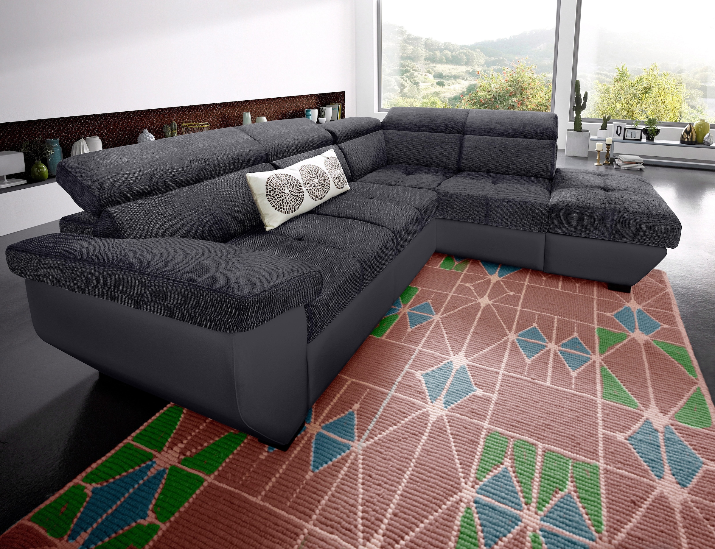 COTTA Ecksofa »Speedway L-Form«, mit Kopfteilverstellung, wahlweise mit Bettfunktion & Bettkasten