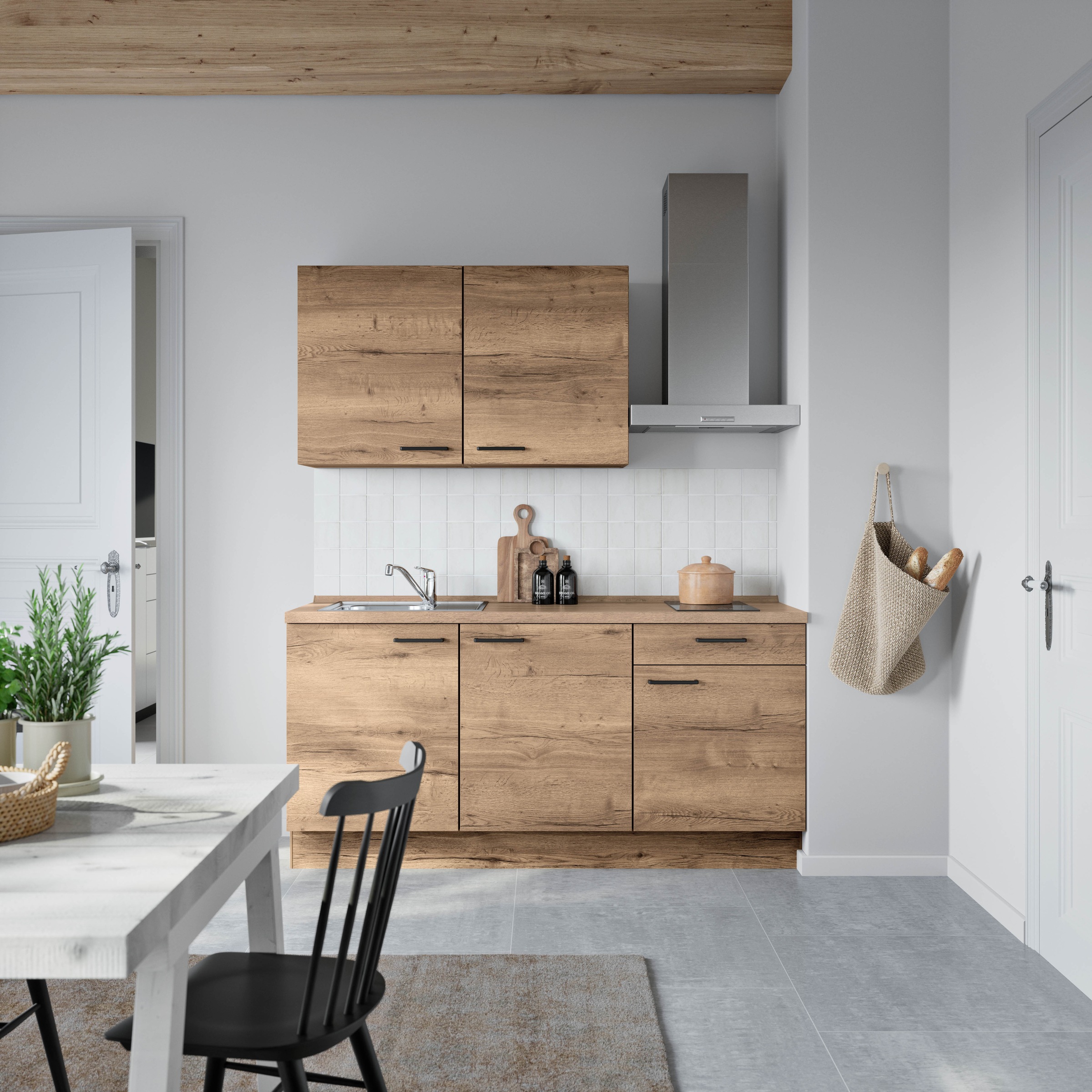 nobilia® Küchenzeile »"Structura I"«, vormontiert, Ausrichtung wählbar, Breite 180 cm, wahlw. mit E-Geräten