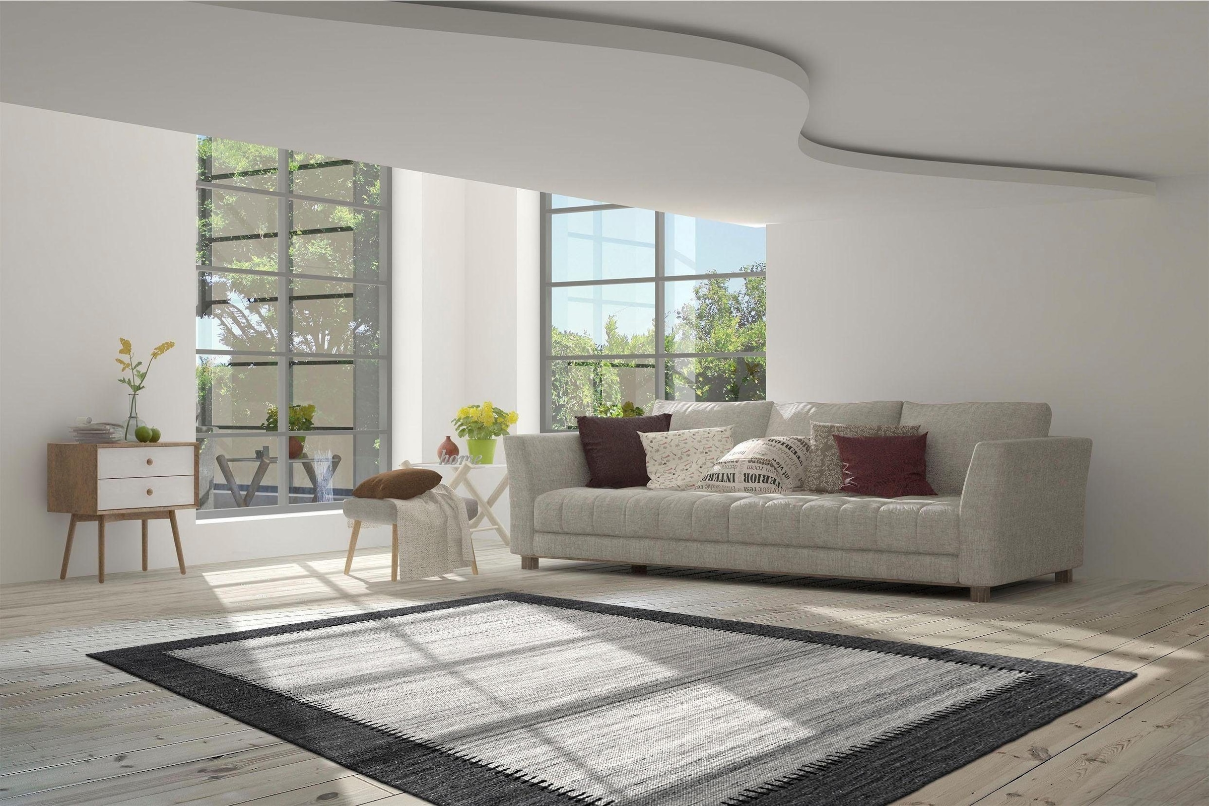 calo-deluxe Teppich »Roxy 450«, rechteckig, 6 mm Höhe, Flachgewebe, Wohnzimmer