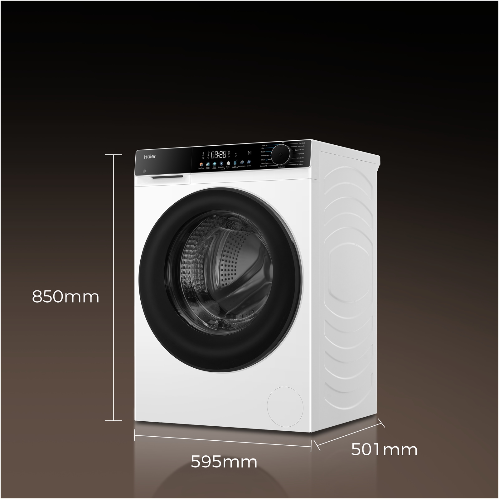 Haier Waschmaschine »HW90-BP14657TU1« 9 kg 1400 U/min Smart AI Automatikprogramm & Wi-Fi