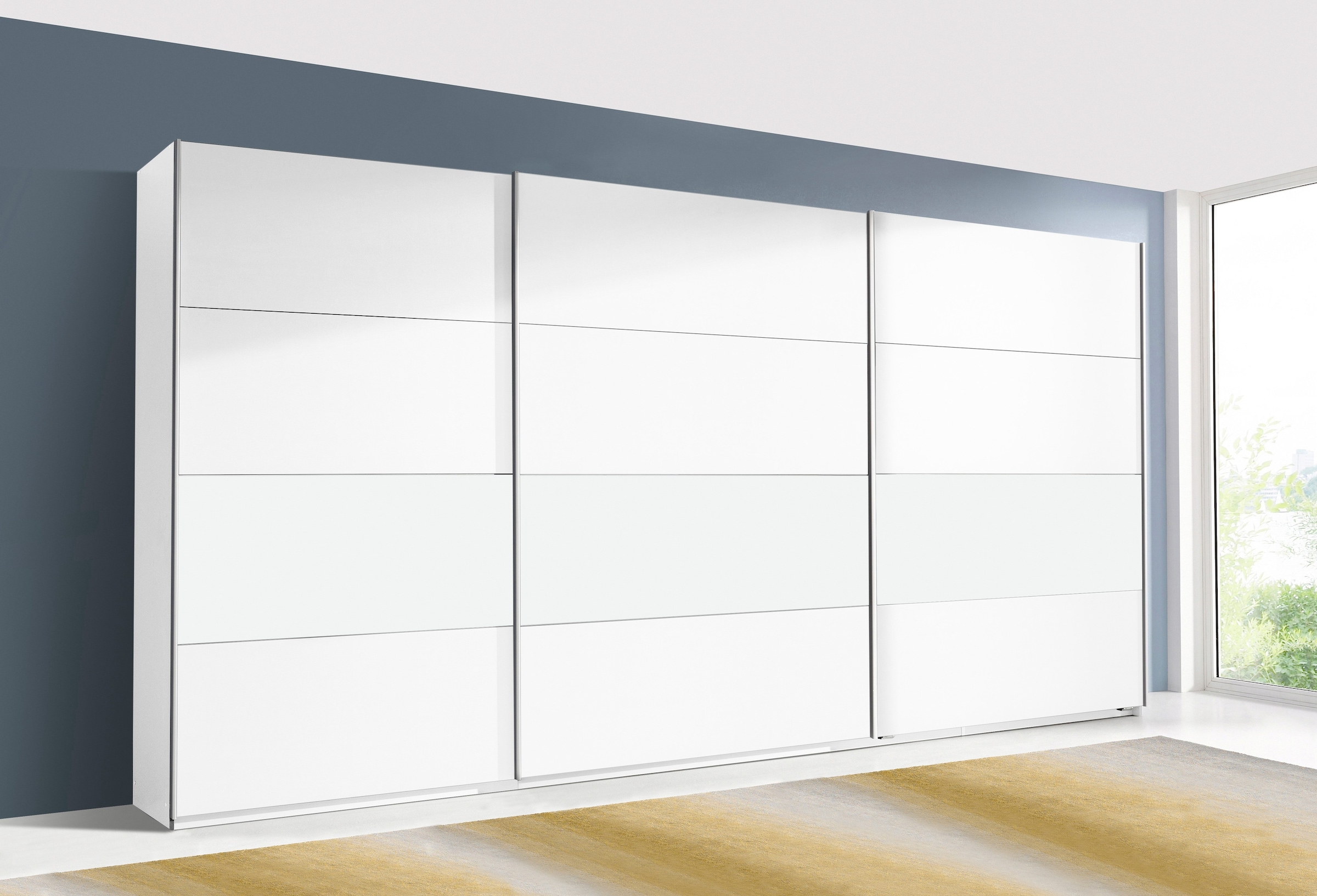 rauch Schwebetürenschrank »Quadra BESTSELLER Schrank Schlafzimmerschrank in vielen Breiten«, Kleiderschrank Garderobenschrank mit Glaselementen