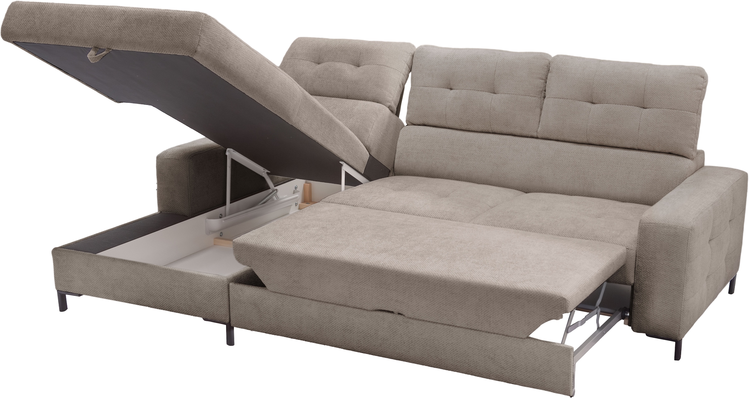 exxpo - sofa fashion Ecksofa »Bonito«, (2 St.), Sitztiefenverstellung,Höhenverstellung