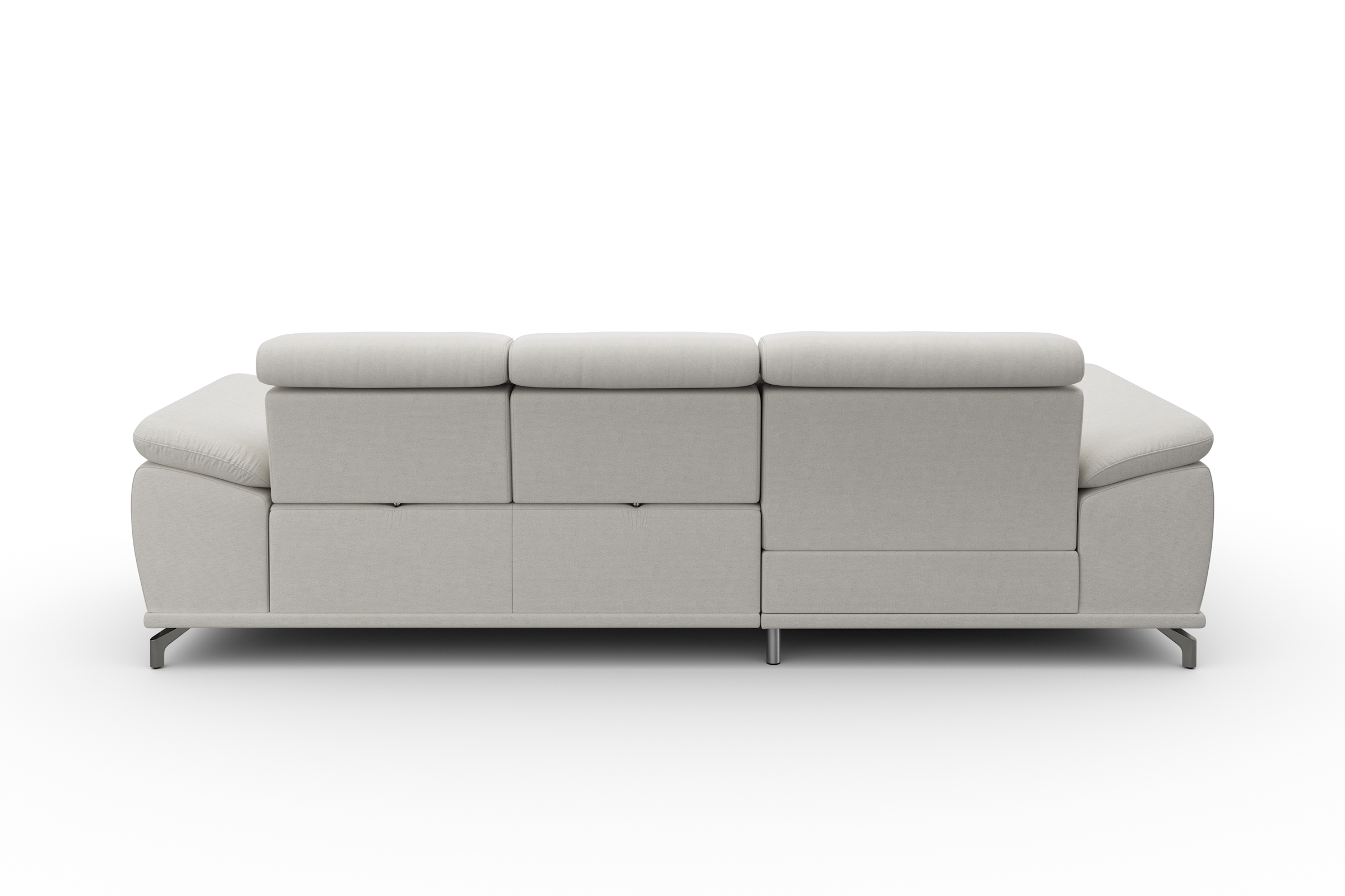 sit&more Ecksofa »Cabrio L-Form, mit Sitztiefenverstellung, Arm- und Kopfteilverstellung«, 2 Nierenkissen, Federkern, optional Bettfunktion und Stauraum