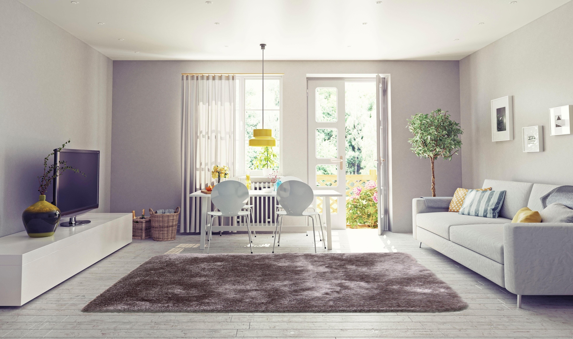 my home Hochflor-Teppich »Barin«, rechteckig, 90 mm Höhe, besonders weicher Teppich