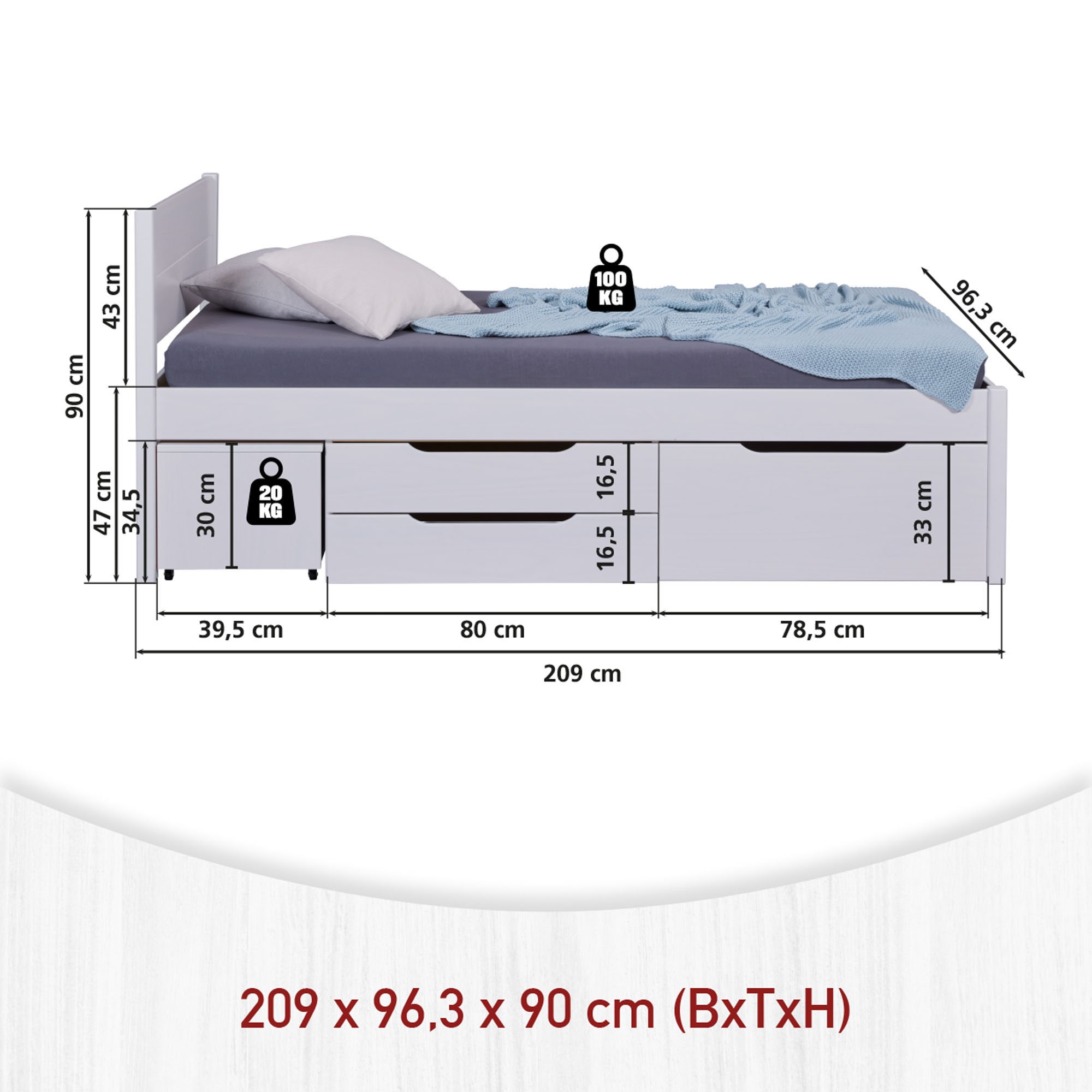 Inter Link Stauraumbett