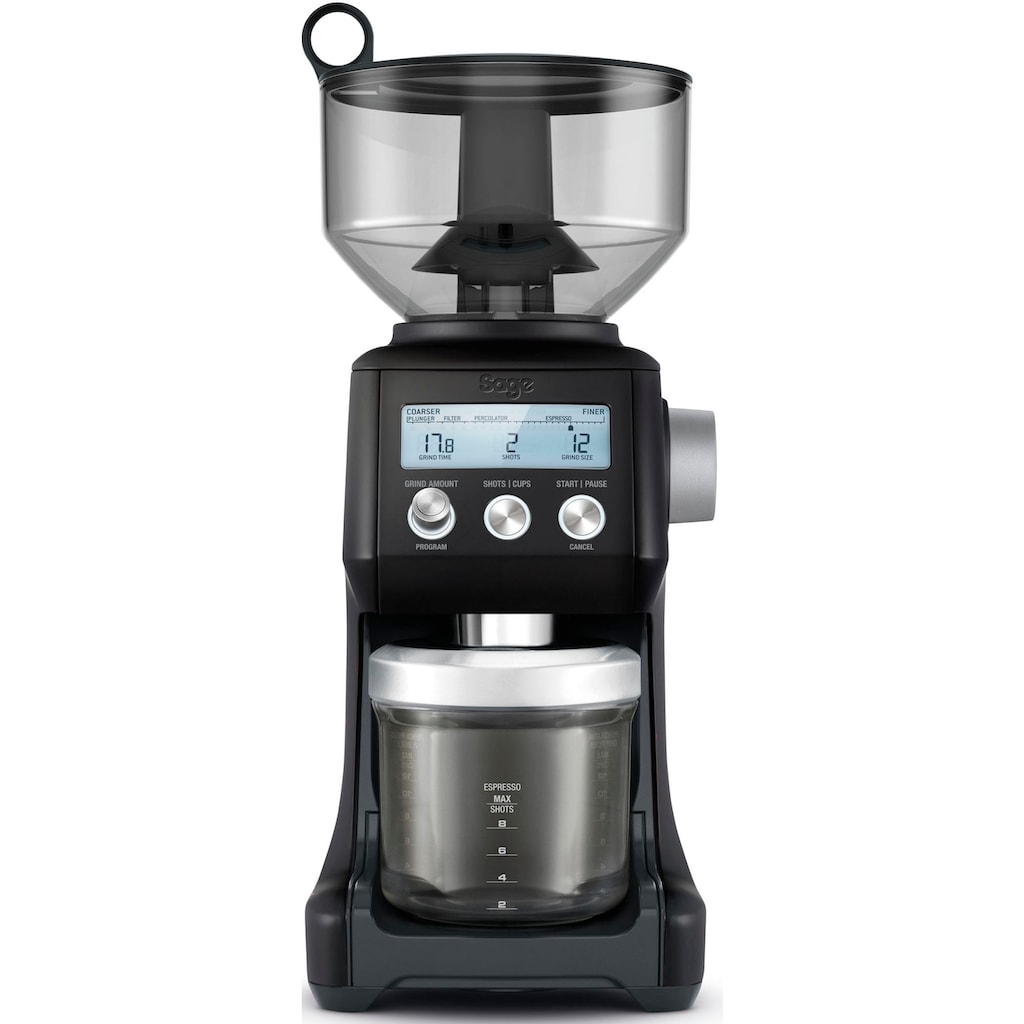 Sage Kaffeemühle »the Smart Grinder Pro SCG820BTR Black Truffle«, 240 W, Kegelmahlwerk, 450 g Bohnenbehälter