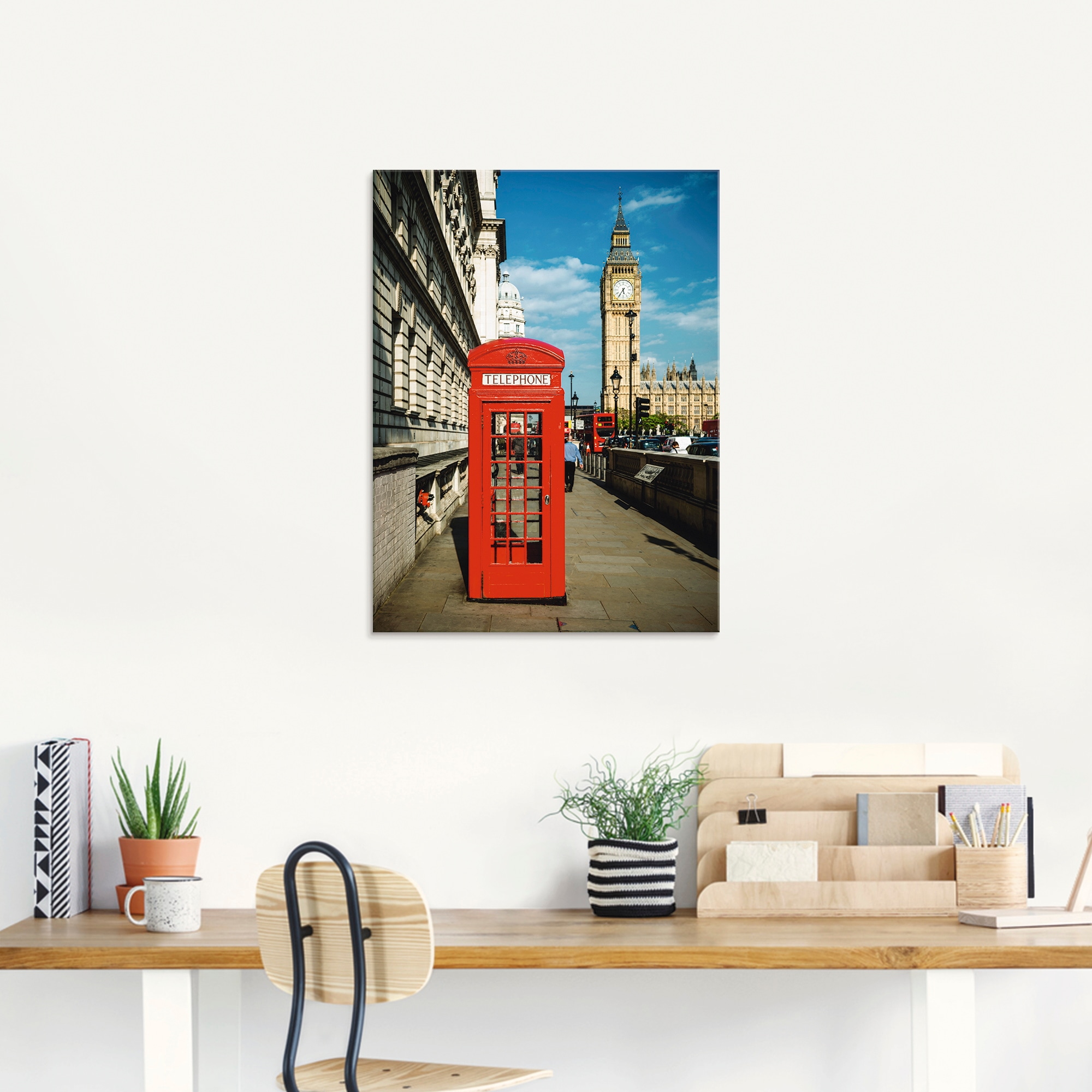 Artland Glasbild »London Telefonzelle«, Gebäude, (1 St.), in verschiedenen Größen