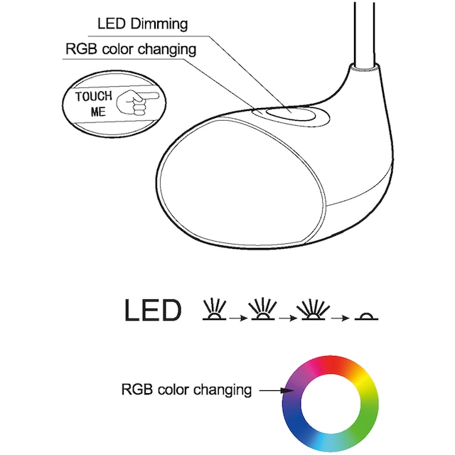 EGLO LED Tischleuchte »CABADO 1«, 2 flammig-flammig, RGBW online bestellen