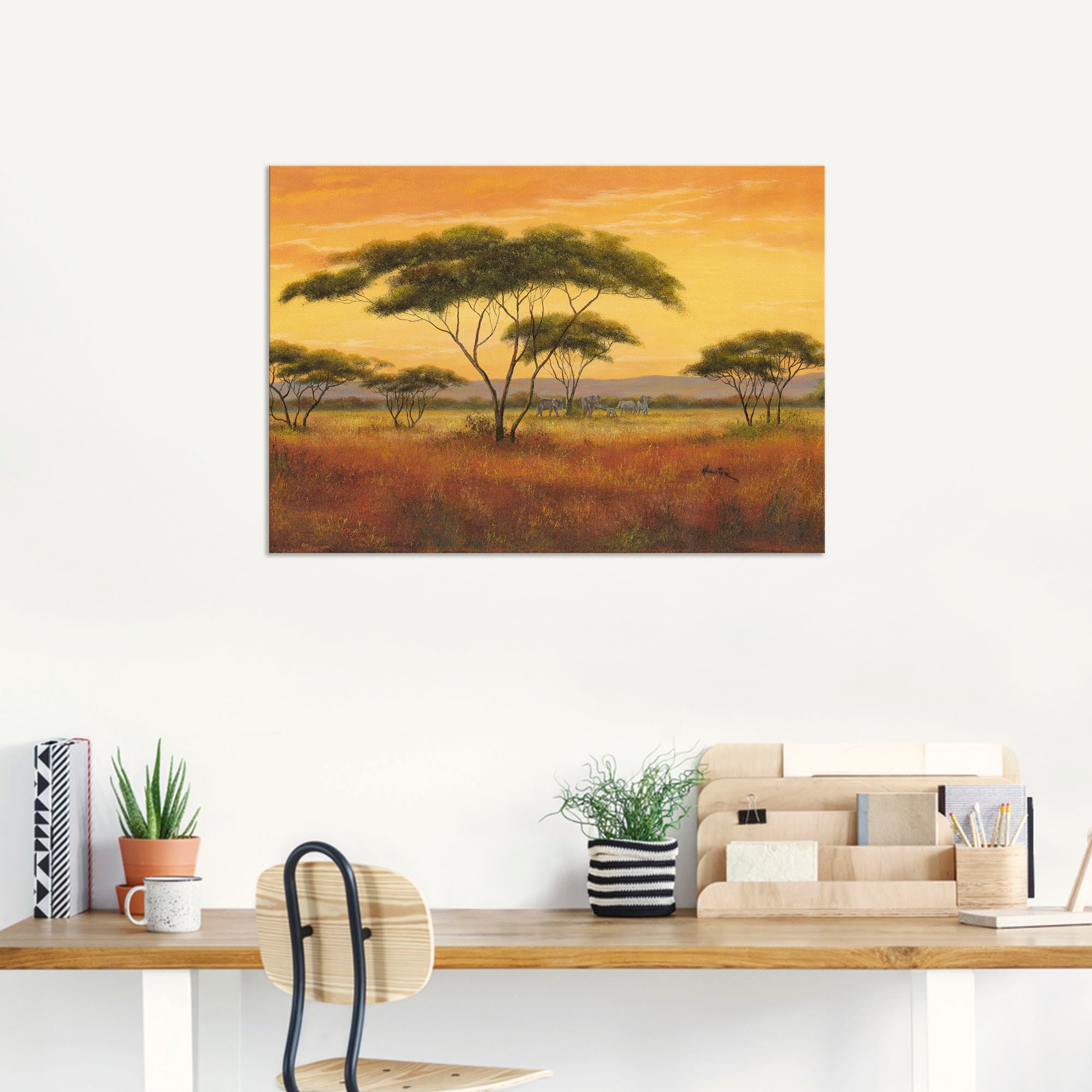 Artland Wandbild »Afrikalandschaft«, Afrika, (1 St.), als Alubild, Outdoorbild, Leinwandbild in verschied. Größen