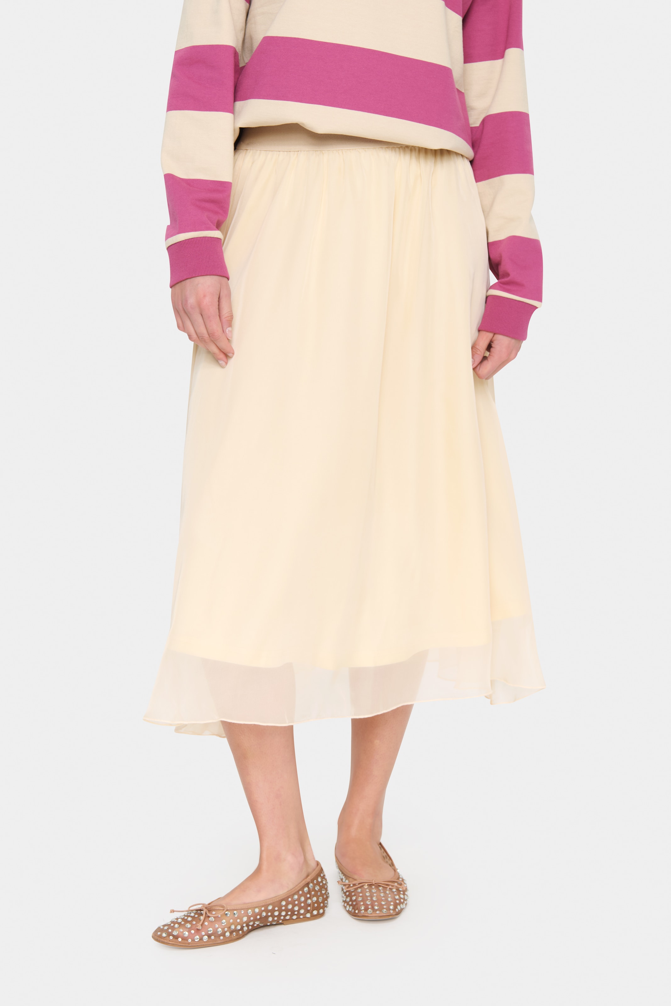Saint Tropez Midirock »CoralSZ Skirt«, aus Chiffon