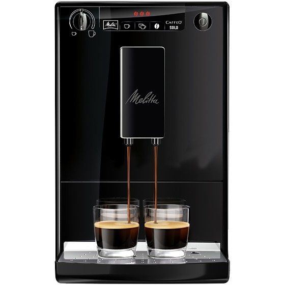 Melitta Kaffeevollautomat »Solo® E950-322, pure black«, aromatischer Kaffee & Espresso bei nur 20 cm Breite