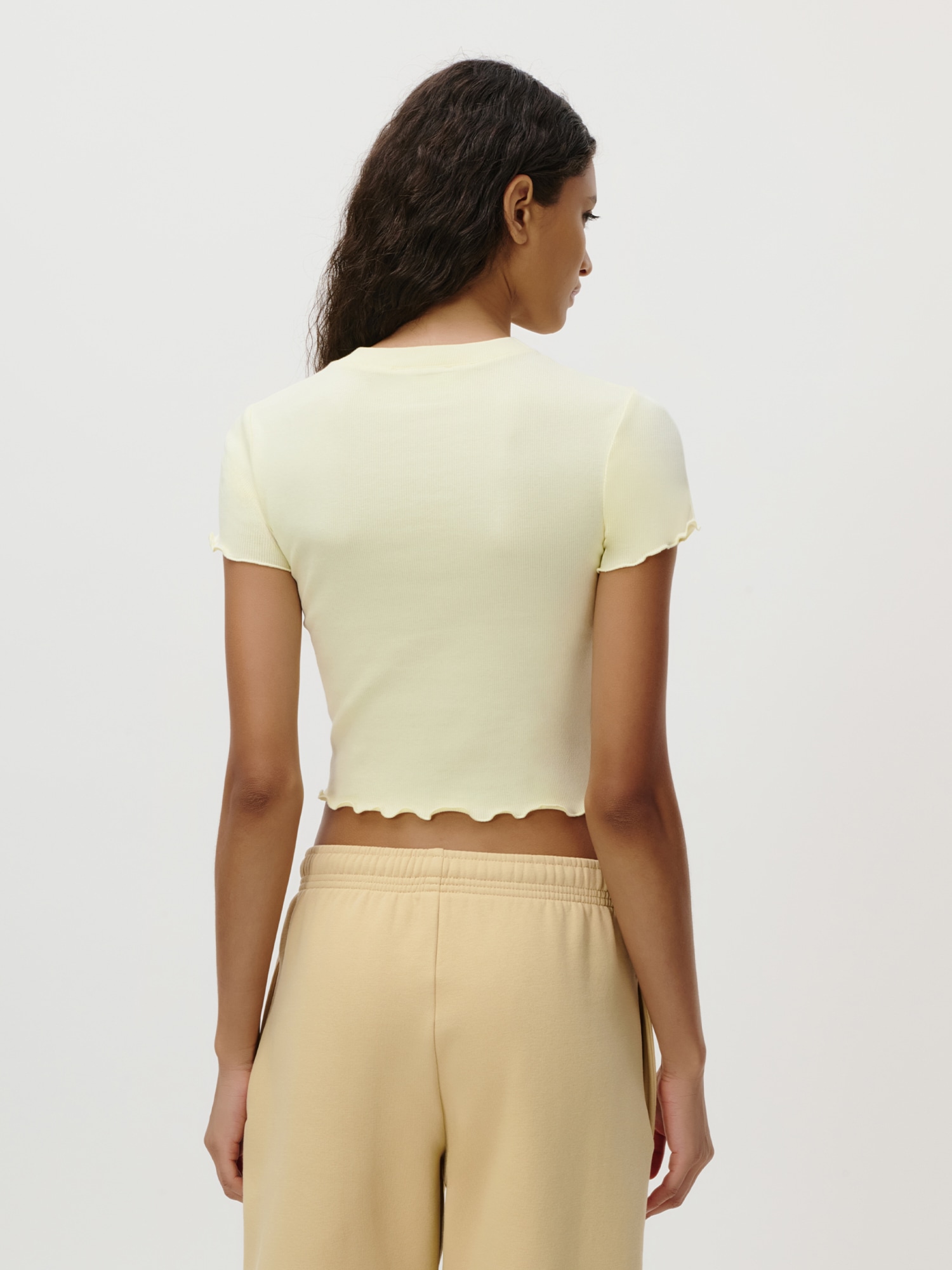 LeGer T-Shirt »Teresa, LeGer by Lena Gercke« mit Rippstruktur, kurze Form, slim fit