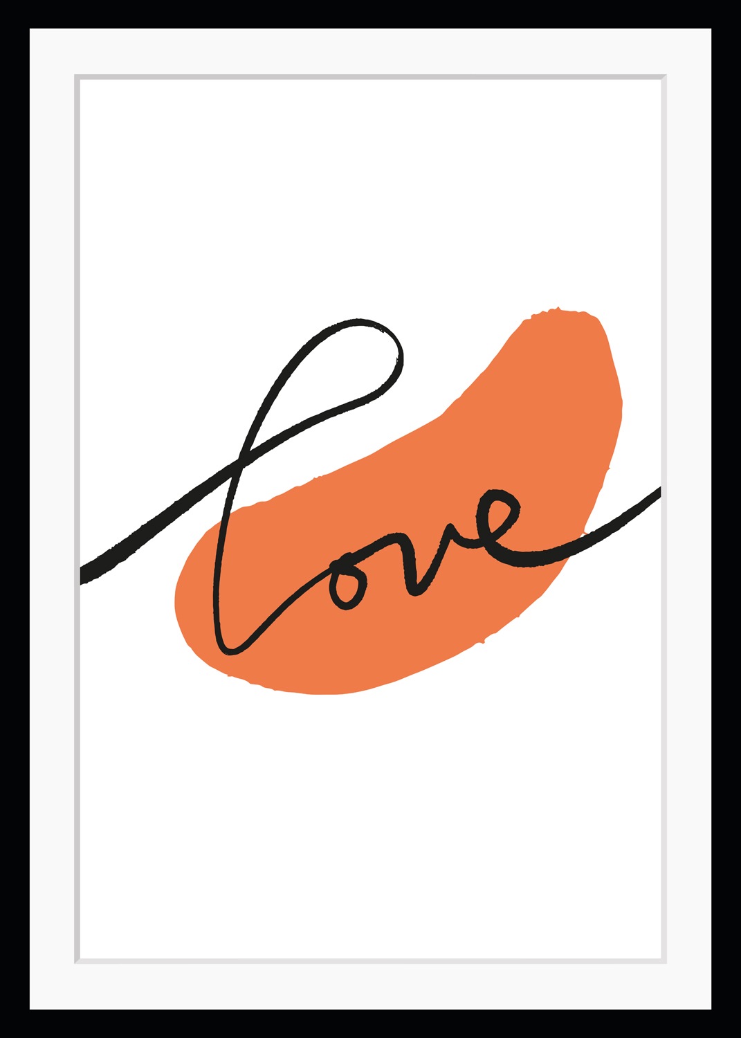 queence Bild »Liebe«, Abstrakt-Schriftzug, HD Premium Poster-Druck inkl. Ho günstig online kaufen