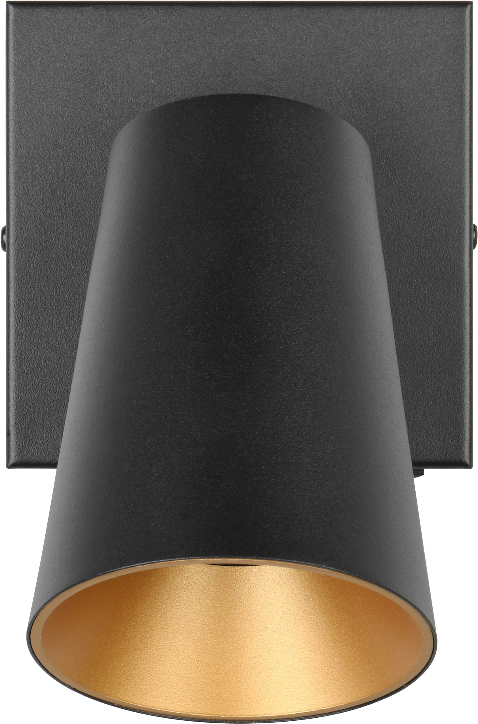 TRIO Leuchten Wandstrahler »SHARP, Spot 1-flammig exkl 1x GU10 max 10W schwenkbar & drehbar« GU10 1 Stk. warmweiß - kaltweiß Schirm innen gold, Kippschalter, Spot für Wandmontage + Deckenmontage