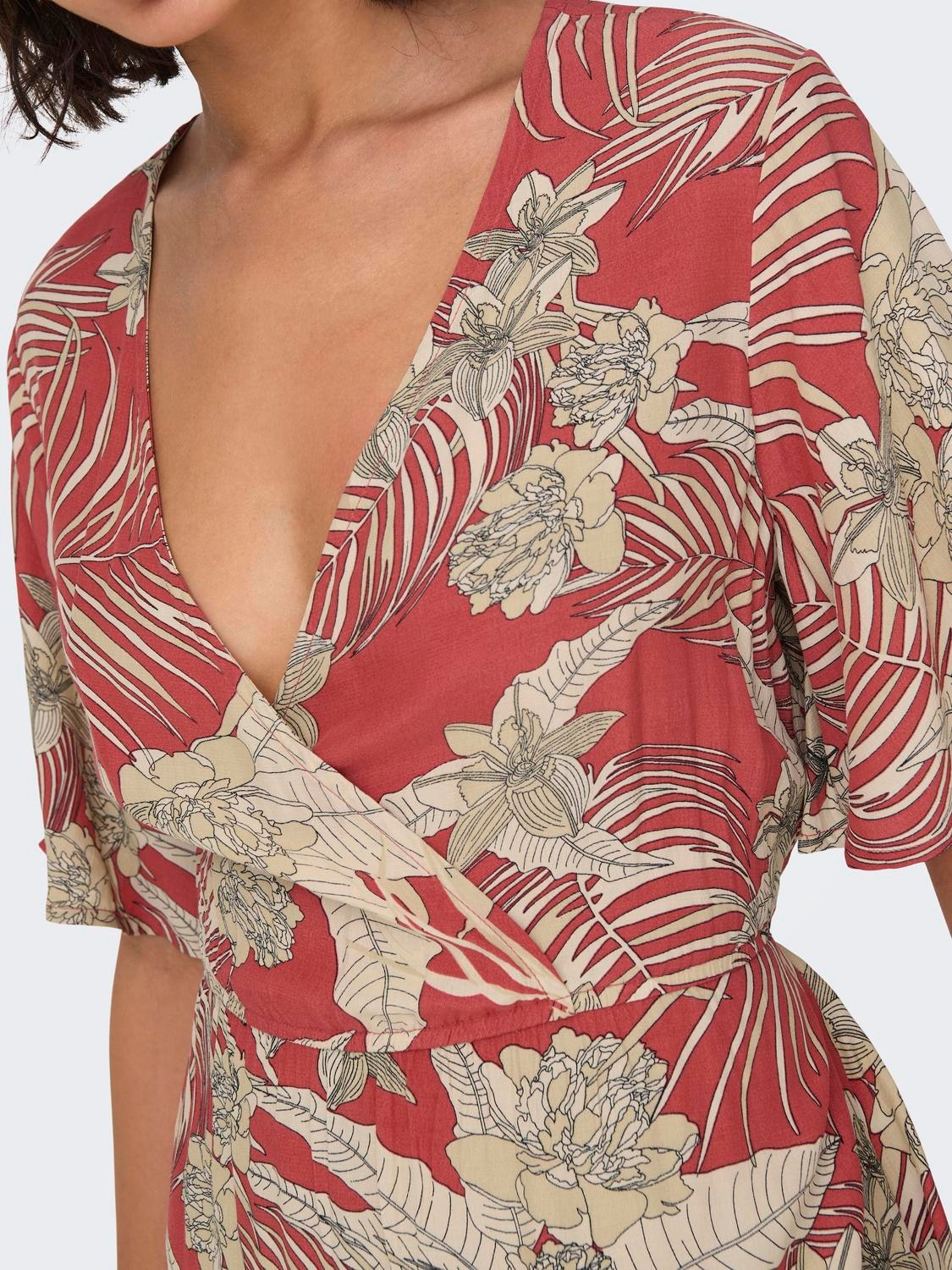 ONLY Druckkleid »ONLPALINA LIFE 2/4 WRAP DRESS PTM«