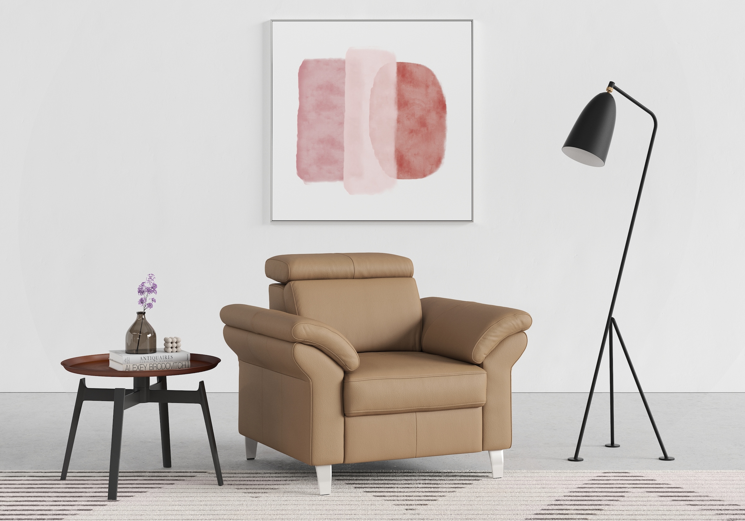 sit&more Sessel »Arngast«, inklusive Federkern und Kopfteilverstellung
