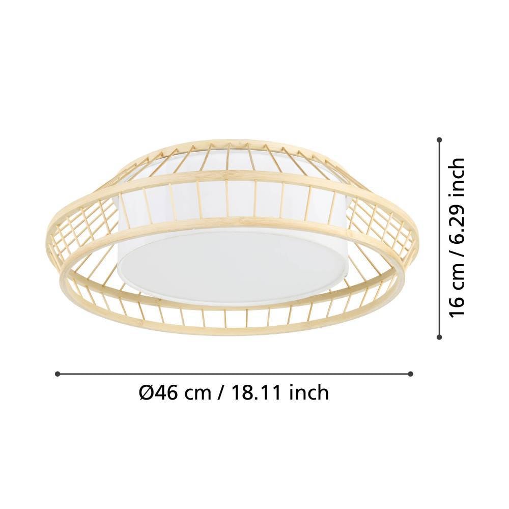EGLO Deckenleuchte »YUKU-Z«, 1 flammig, Leuchtmittel LED-Modul | LED fest integriert, ZigBee, App und Sprachsteuerung Alexa, RGB, dimmbar, Ø 46 cm