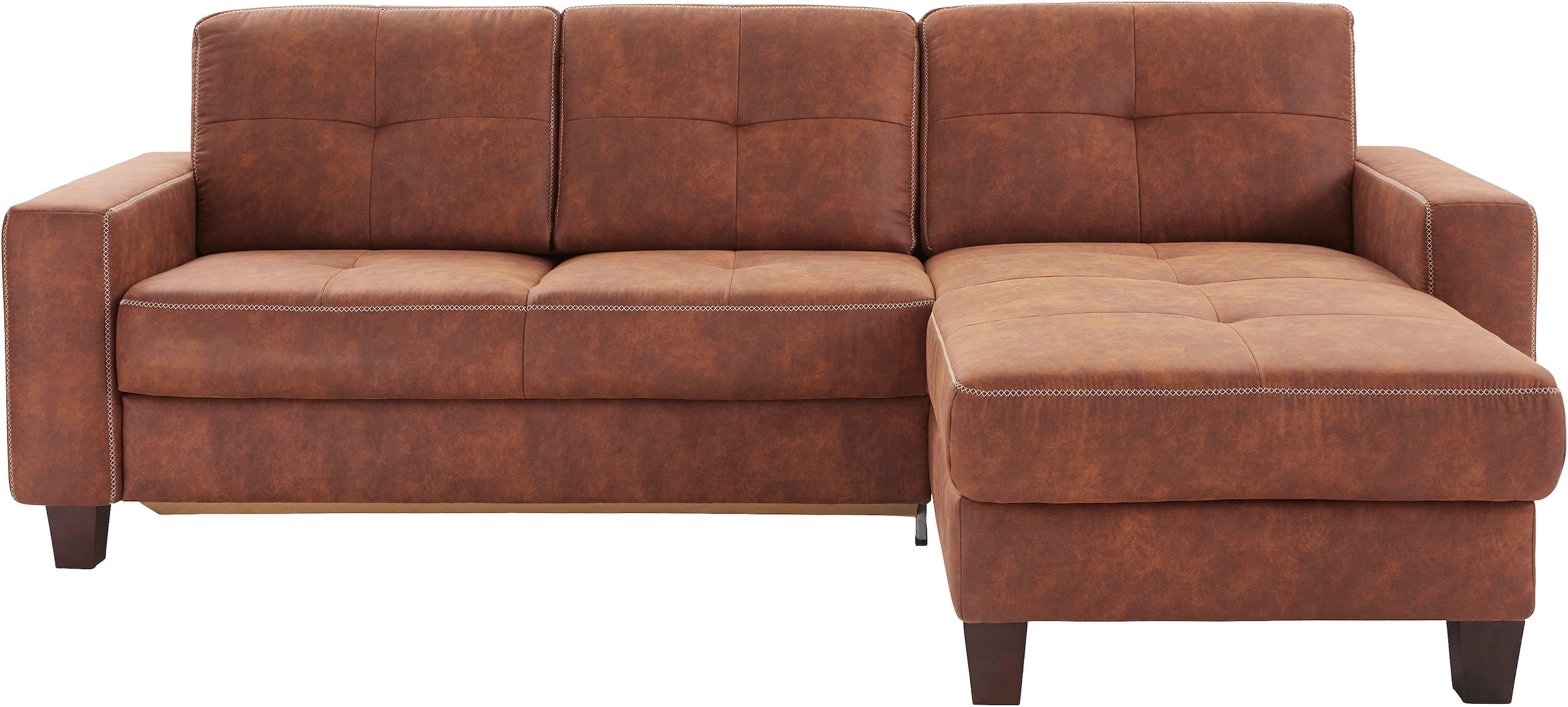 PLACES OF STYLE Ecksofa »Varese« wahlweise mit Bettfunktion und Vorziehfunk günstig online kaufen