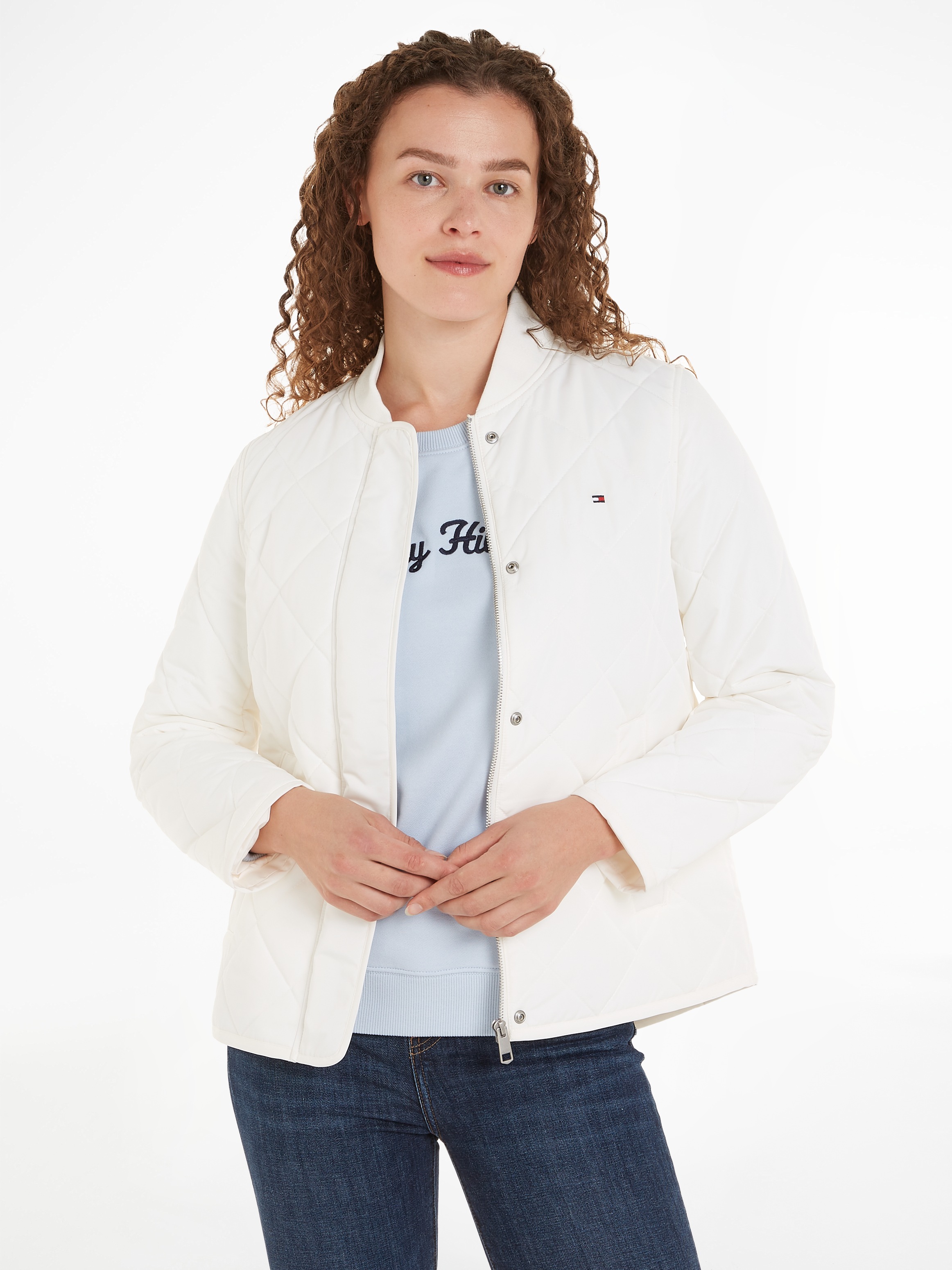 TOMMY HILFIGER Steppjacke »LW QUILTED BOMBER JACKET« mit leichter Wattierung Ancient White XS (34) XS (34) Bomberjacke von Tommy Hilfiger Womanswear