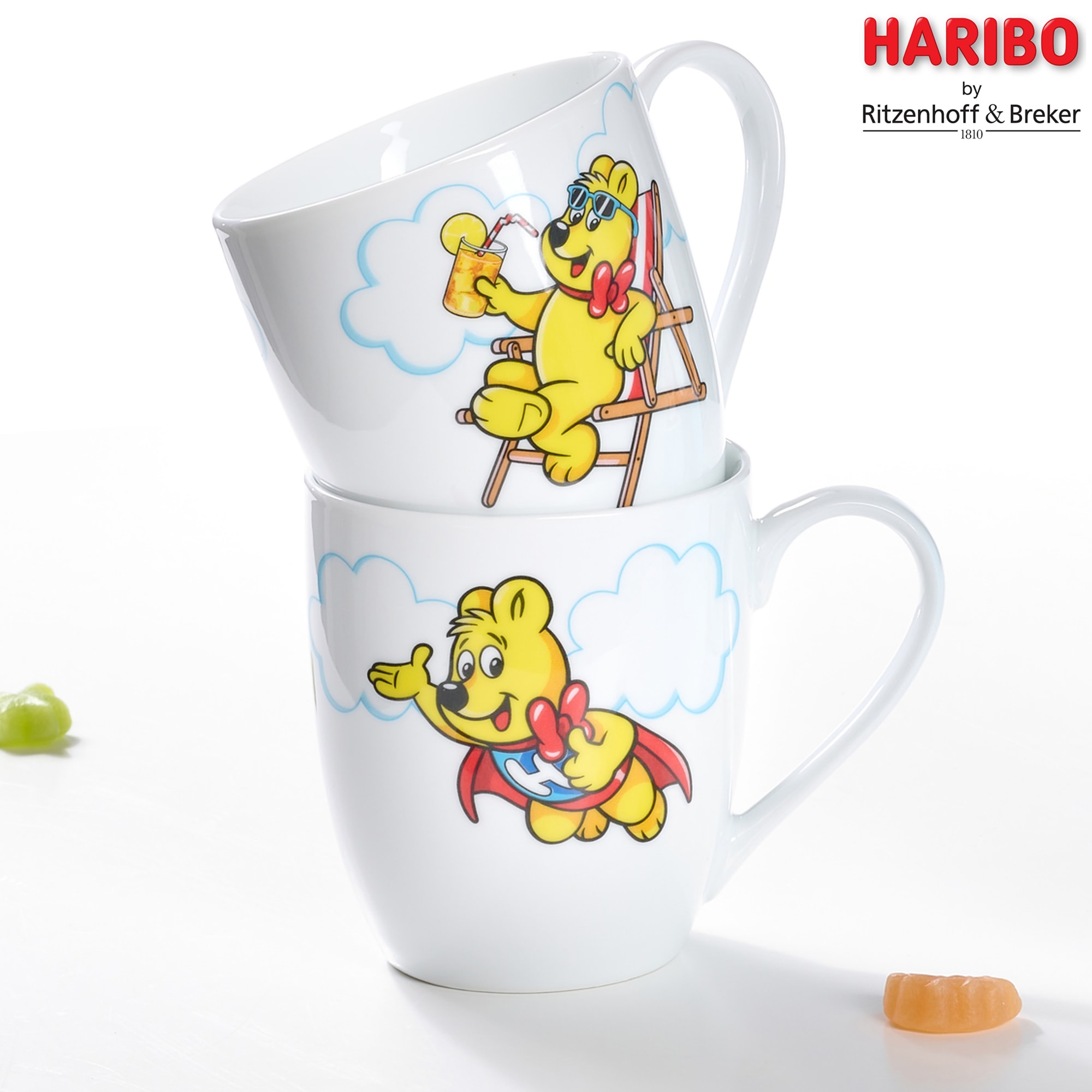 Ritzenhoff & Breker Becher »HARIBO Clouds, Superhero, 500 ml«, (1 tlg.), spülmaschinenfest