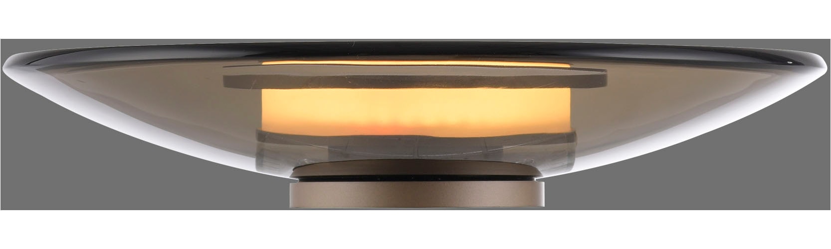 Neuhaus PURE LED Tischleuchte »PURE Moon« LED-Board 1 Stk. Warmweiß Stufenloses dimmen per Touchdimmer, Glas amberfarben