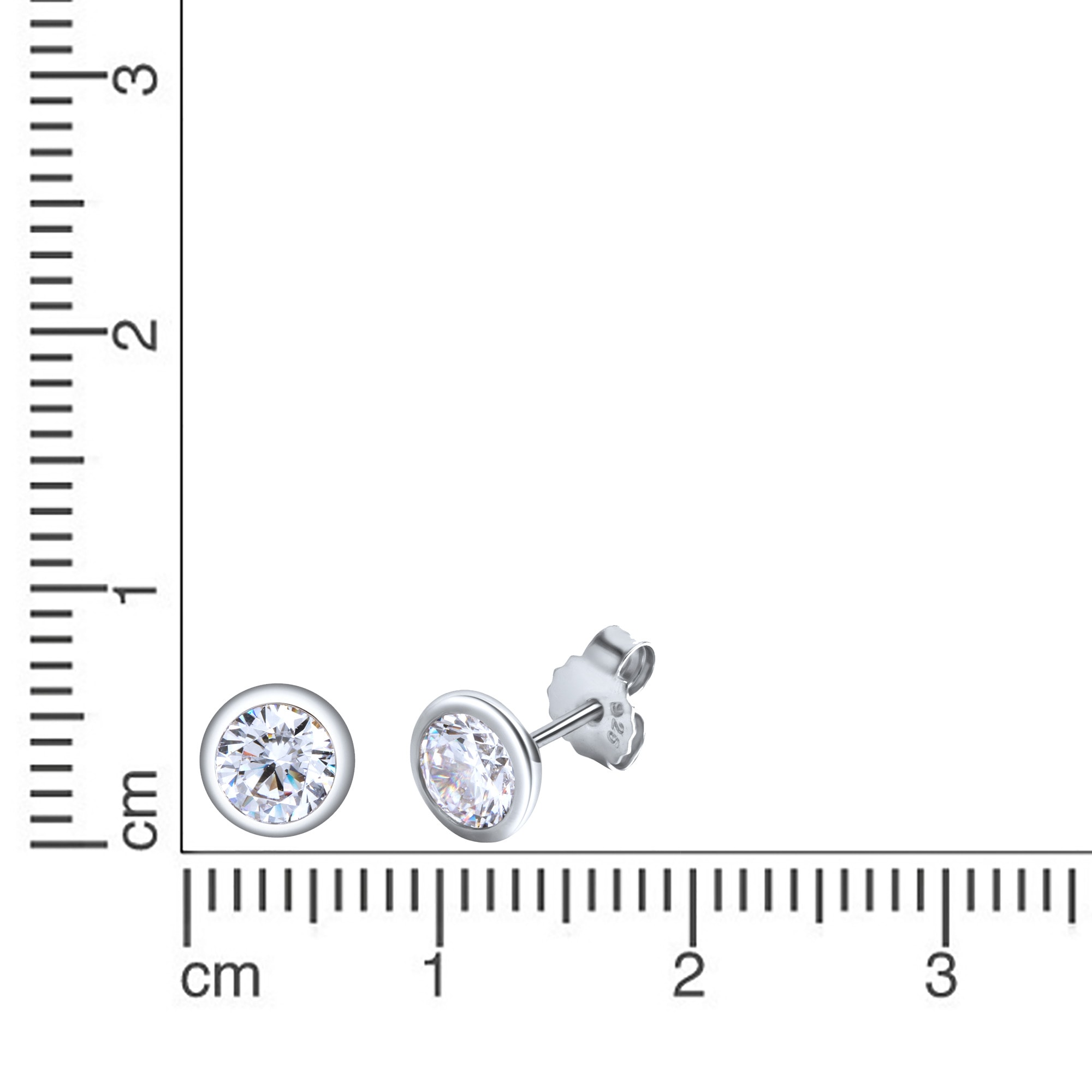 CELESTA Paar Ohrstecker »Silber 925 Zirkonia weiß«