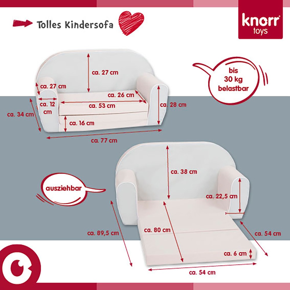 Knorrtoys® Sofa »Faultier«, für Kinder; Made in Europe