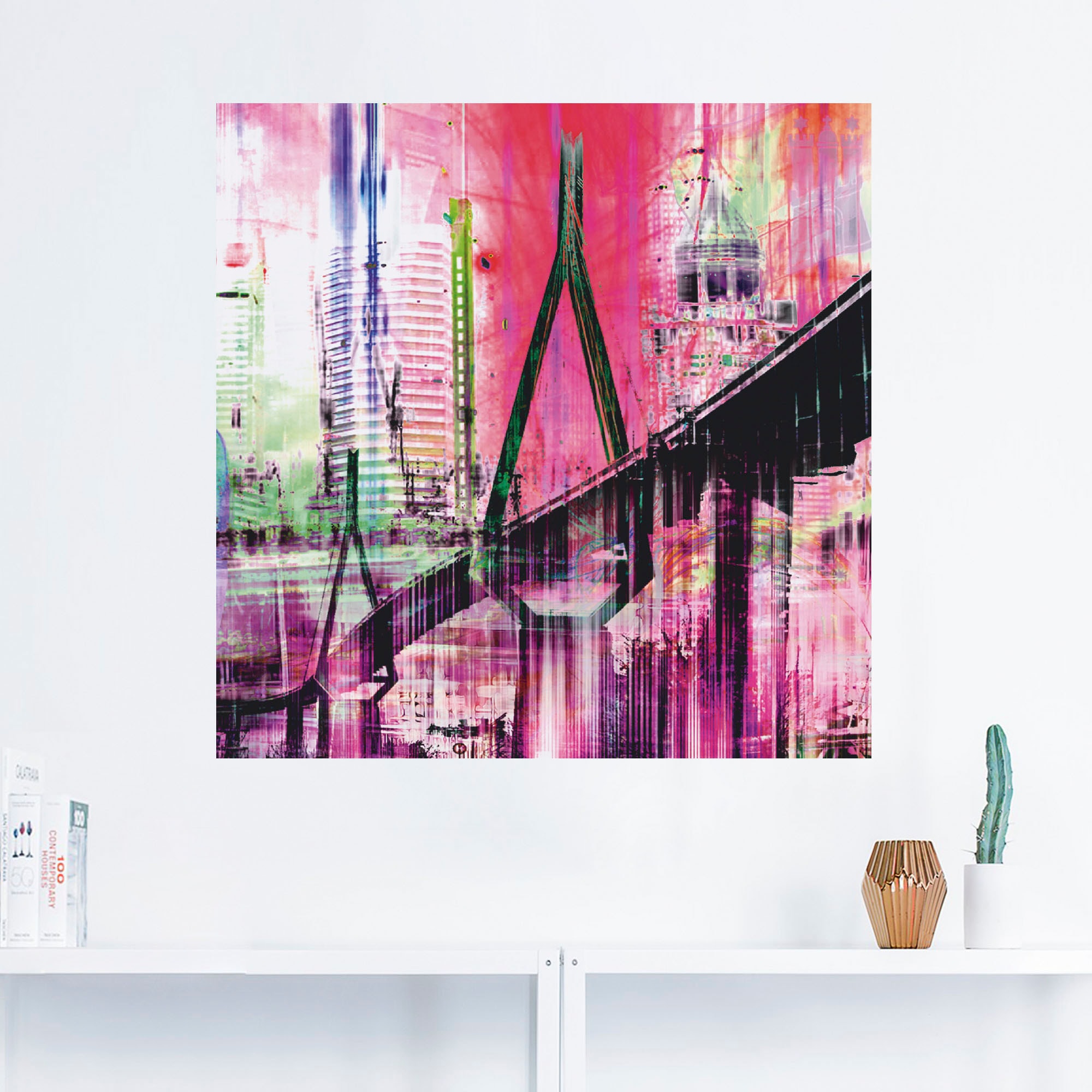 Artland Wandbild »Hamburg Skyline Collage IV«, Deutschland, (1 St.), als Leinwandbild, Wandaufkleber oder Poster in versch. Größen