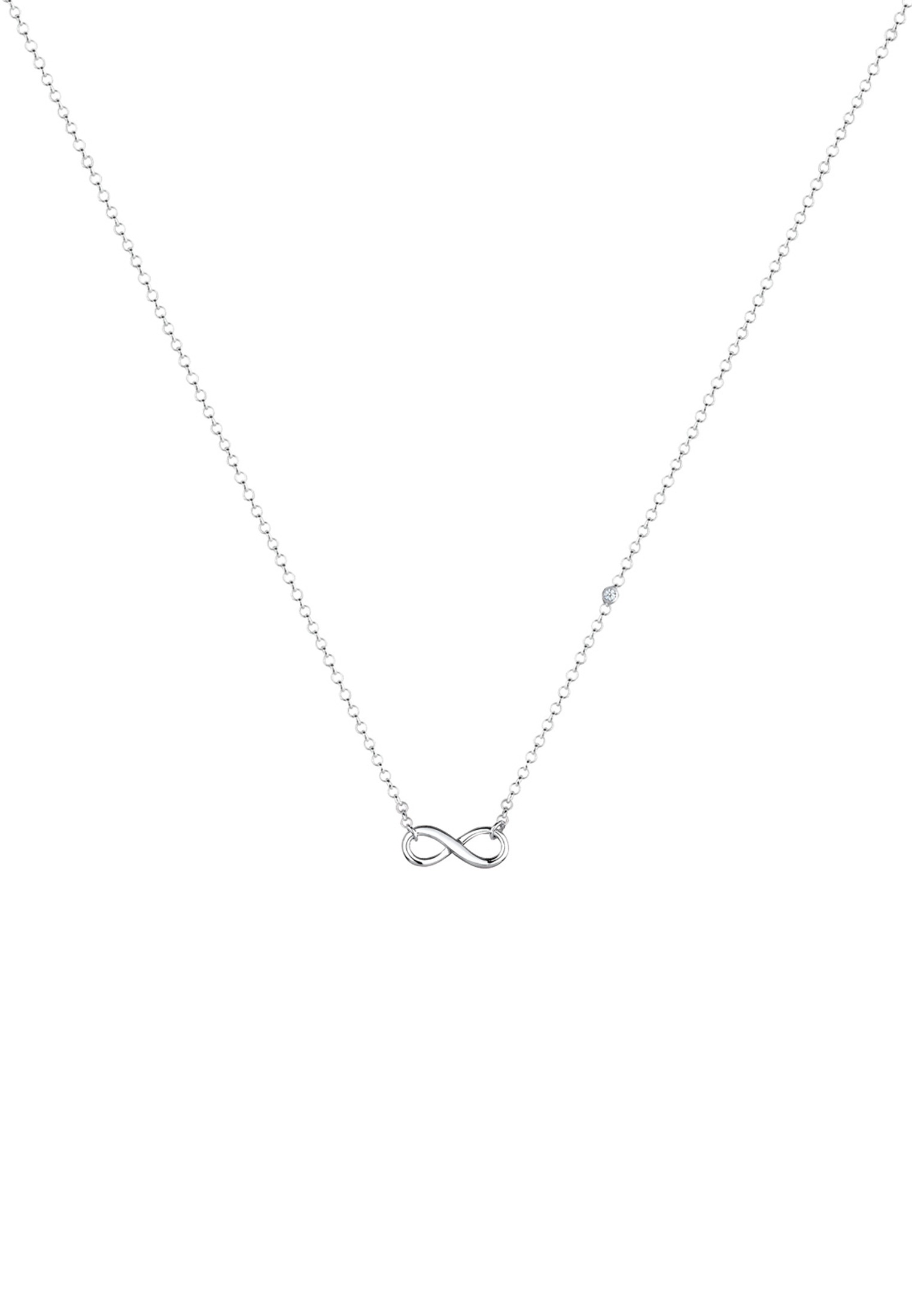 Elli DIAMONDS Collierkettchen »Infinity Diamant Brillantschliff (0.015 ct) 925 Sterling Silber«