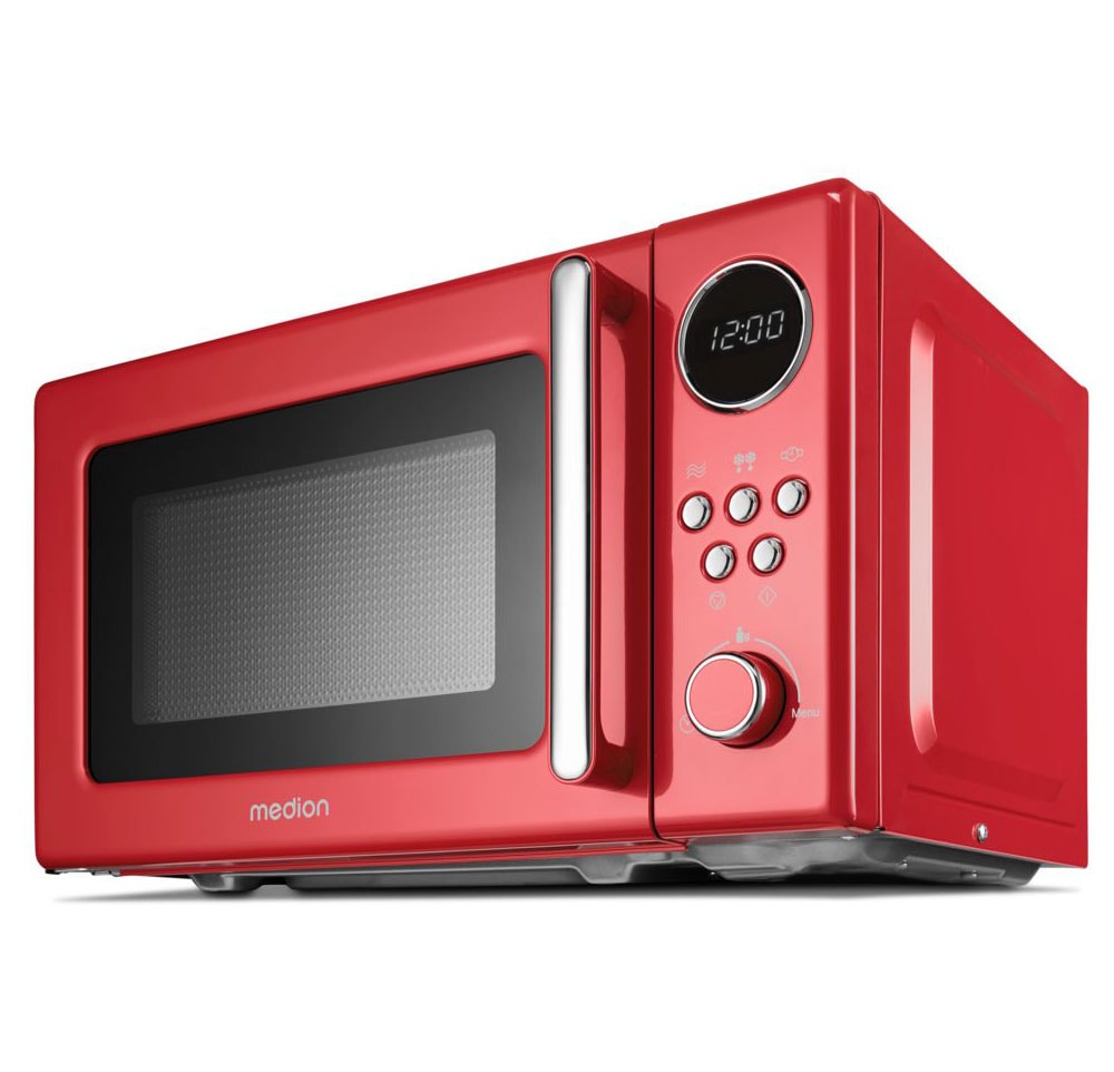 Medion® Mikrowelle »MD 15000 rot«, 1050 W, im Retro-Design, 800 Watt, 5 Leistungsstufen
