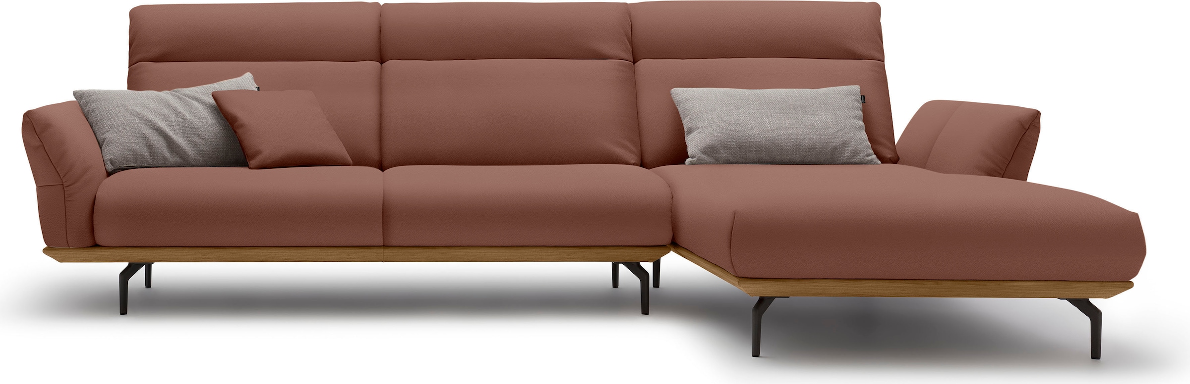 Creation BY ROLF BENZ Ecksofa »CR.460« Sockel in Nussbaum, Winkelfüße in Um günstig online kaufen